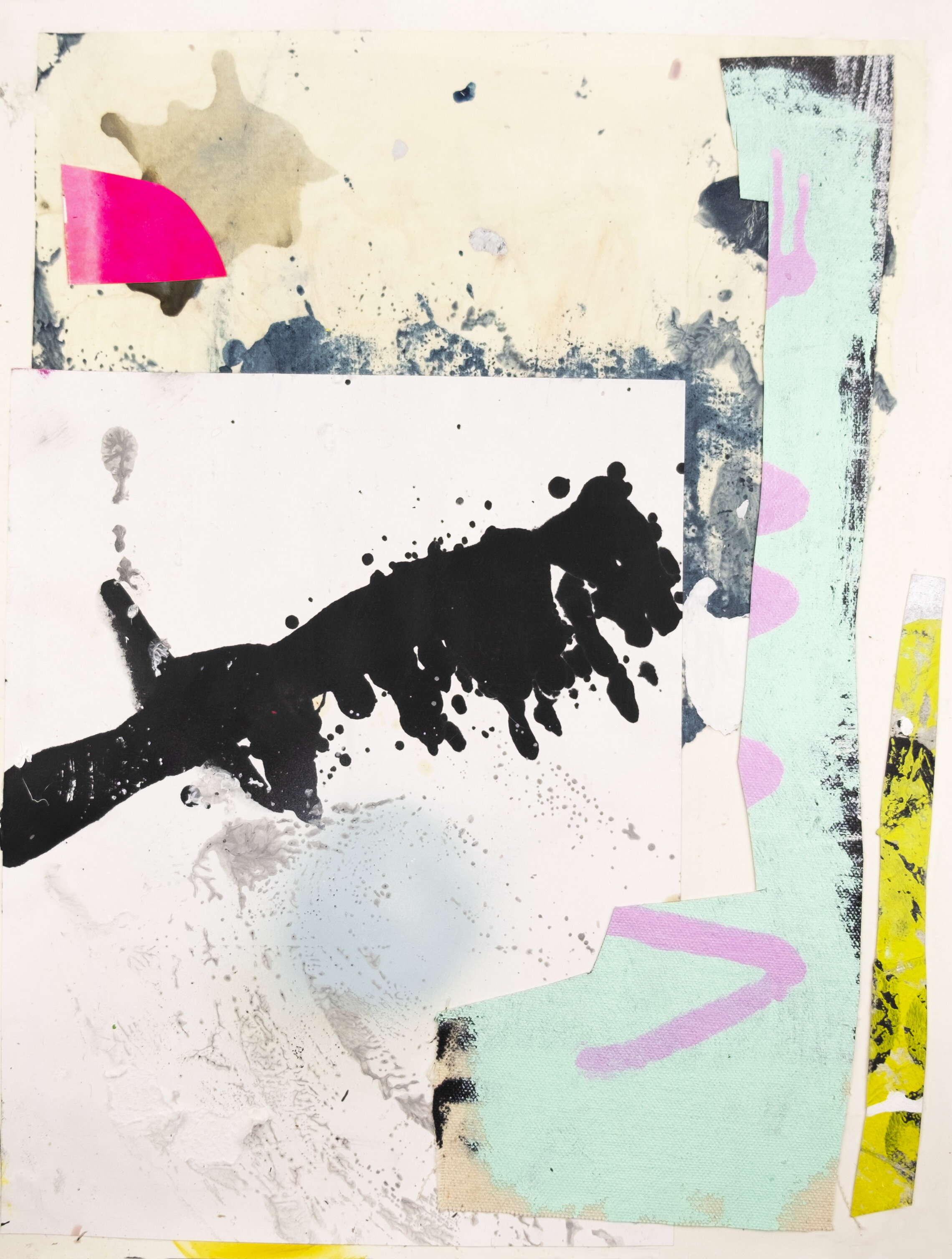 Shinjuku Sanchome Mixed Media and Collage on Arches Paper 41 x 31 cm 2020