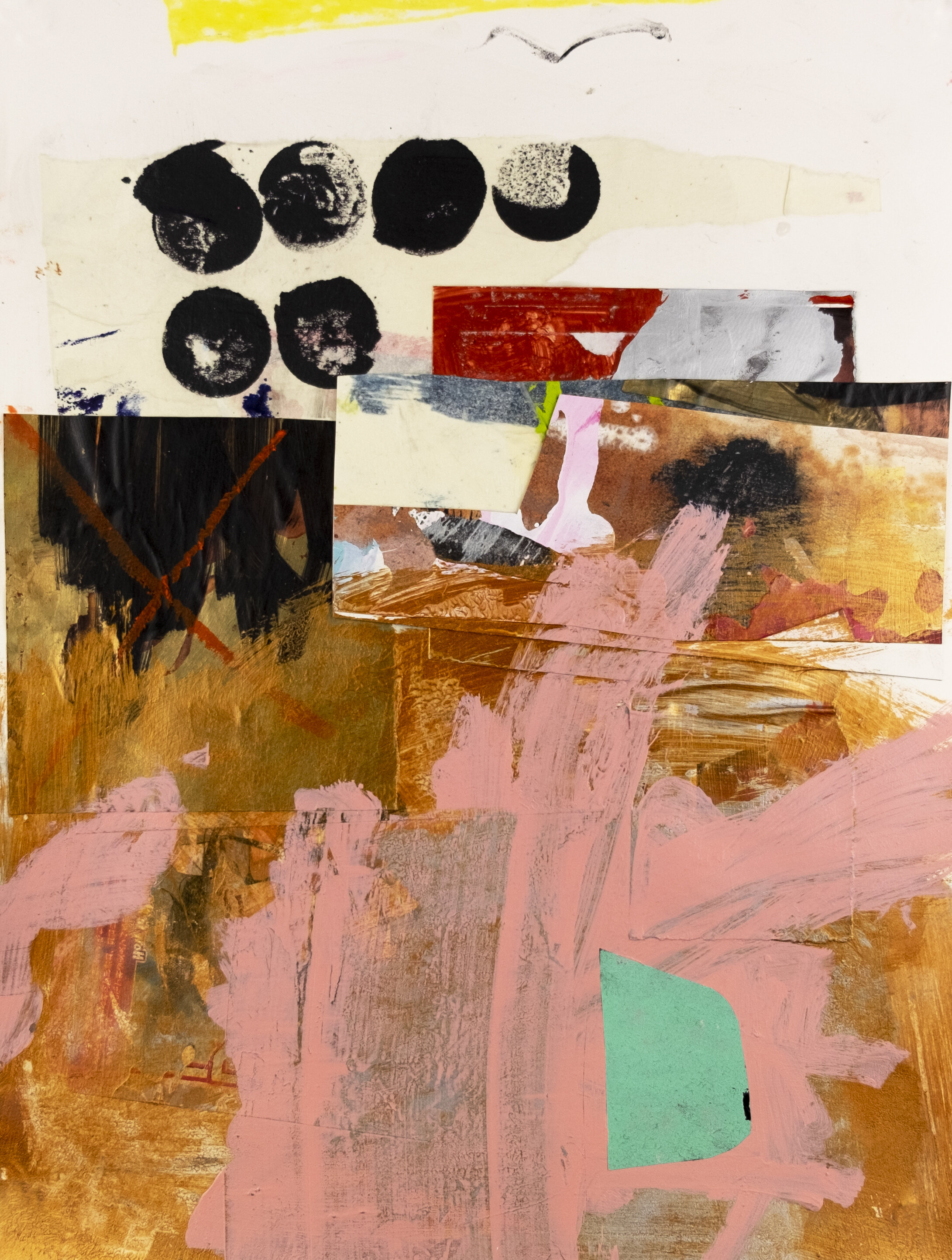 Drop The Taco, Get In The Car! Mixed Media and Collage on Arches Paper 41 x 31 cm 2020