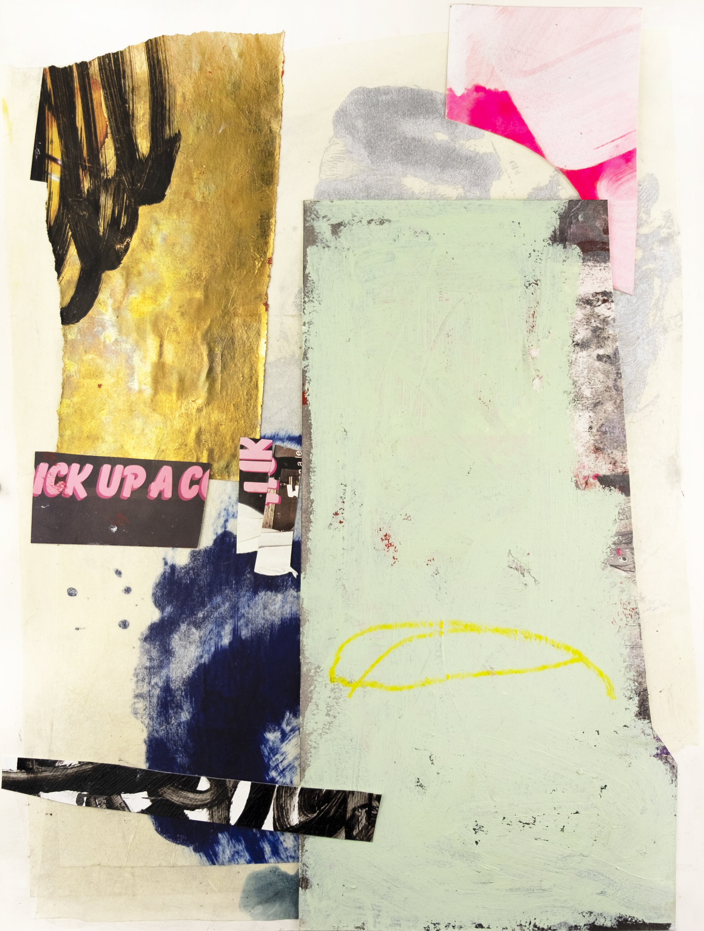 From Across The Room, I Saw This Mixed Media and Collage on Arches Paper 41 x 31 cm 2020