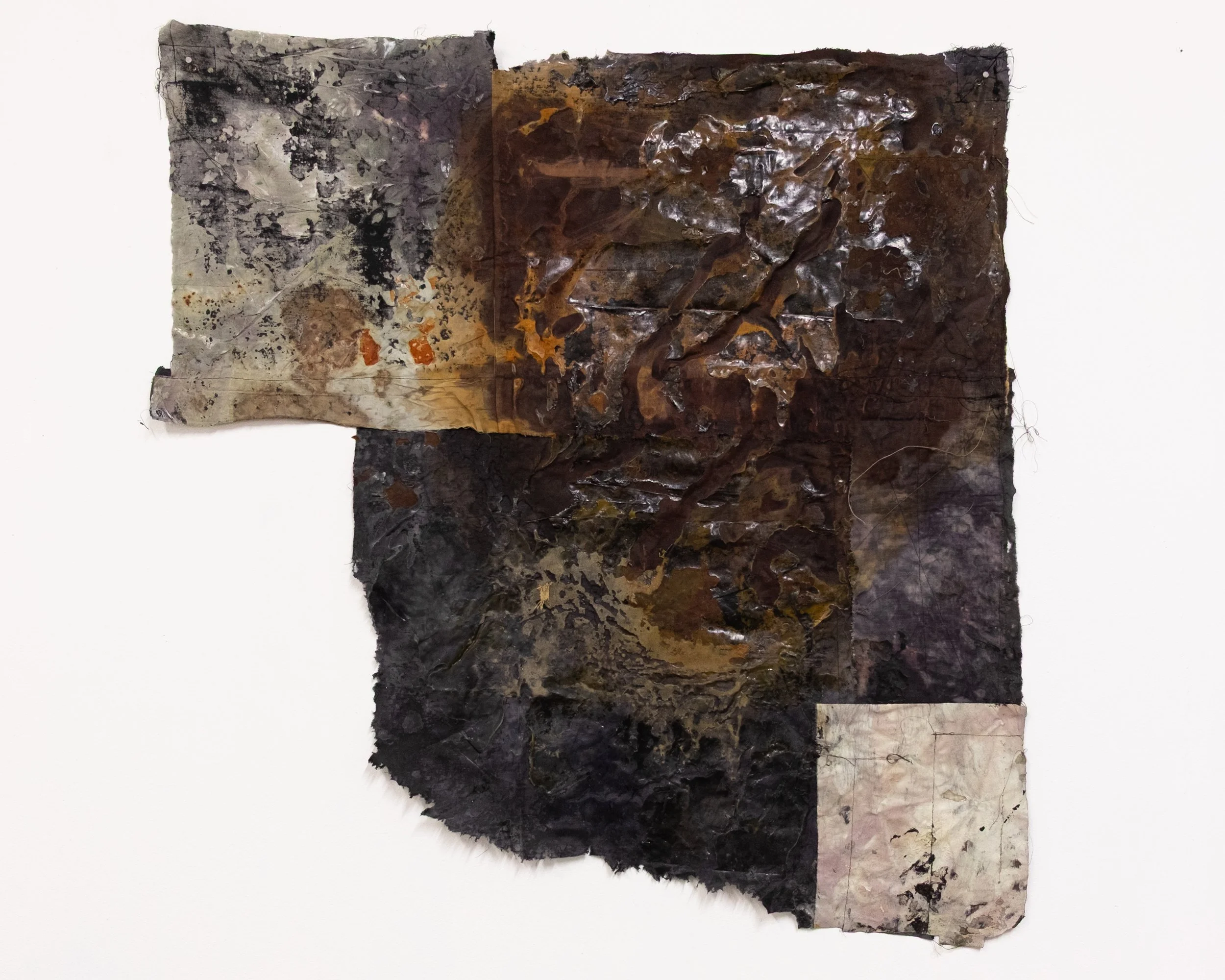   Husk   mixed media textile assemblage  104 × 98 cm  2026 