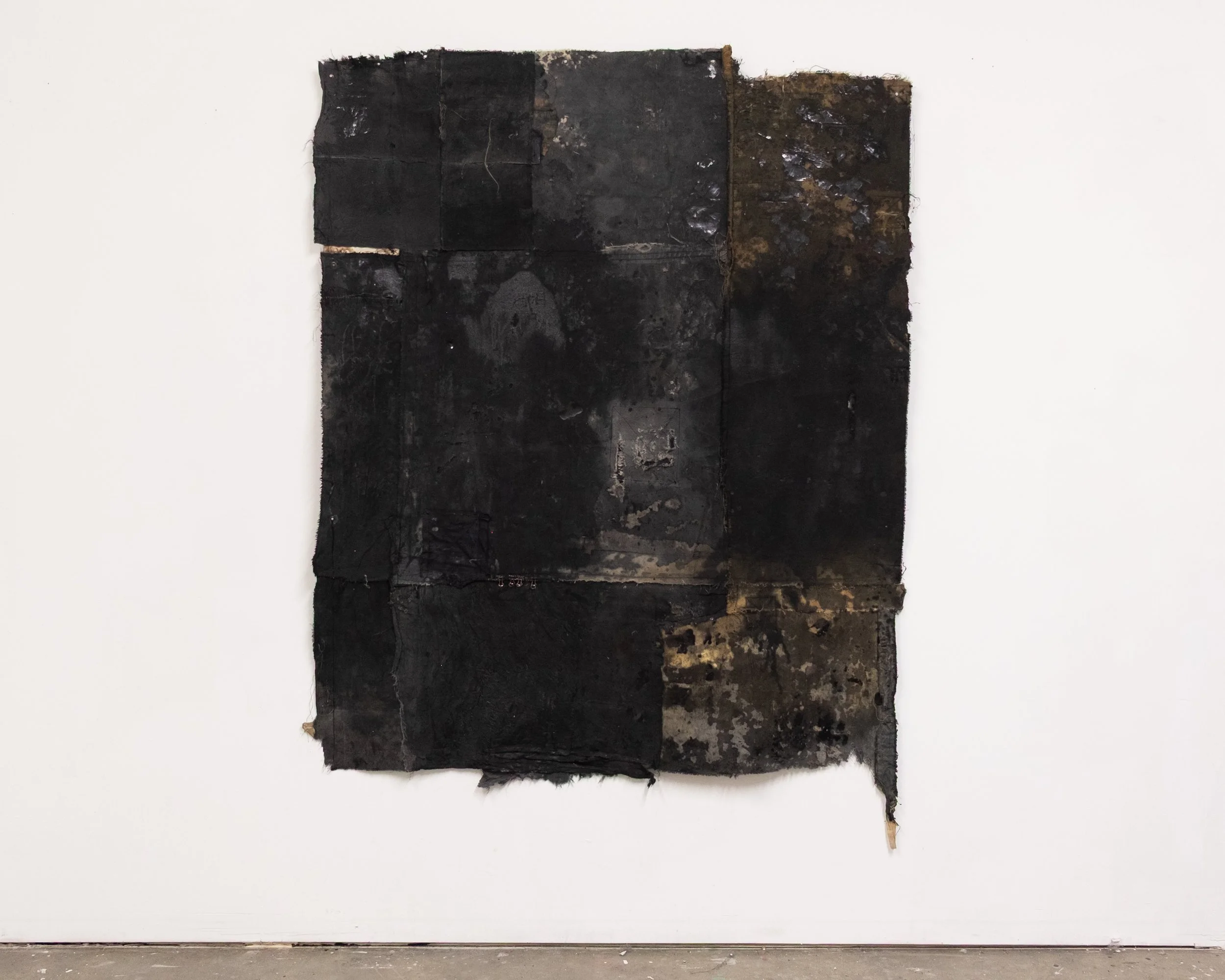   persona   mixed media textile assemblage  193 × 141 cm  2026 