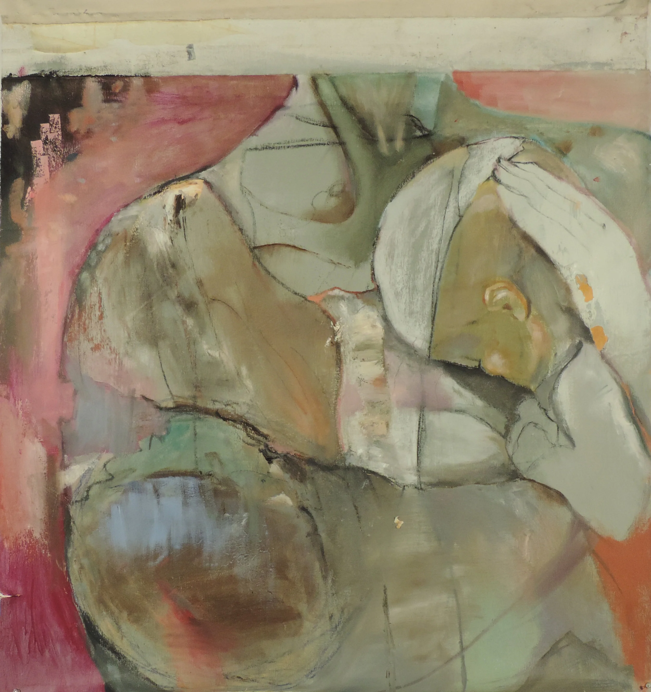 Mother and Child oil on canvas. 4 feet x 4 feet