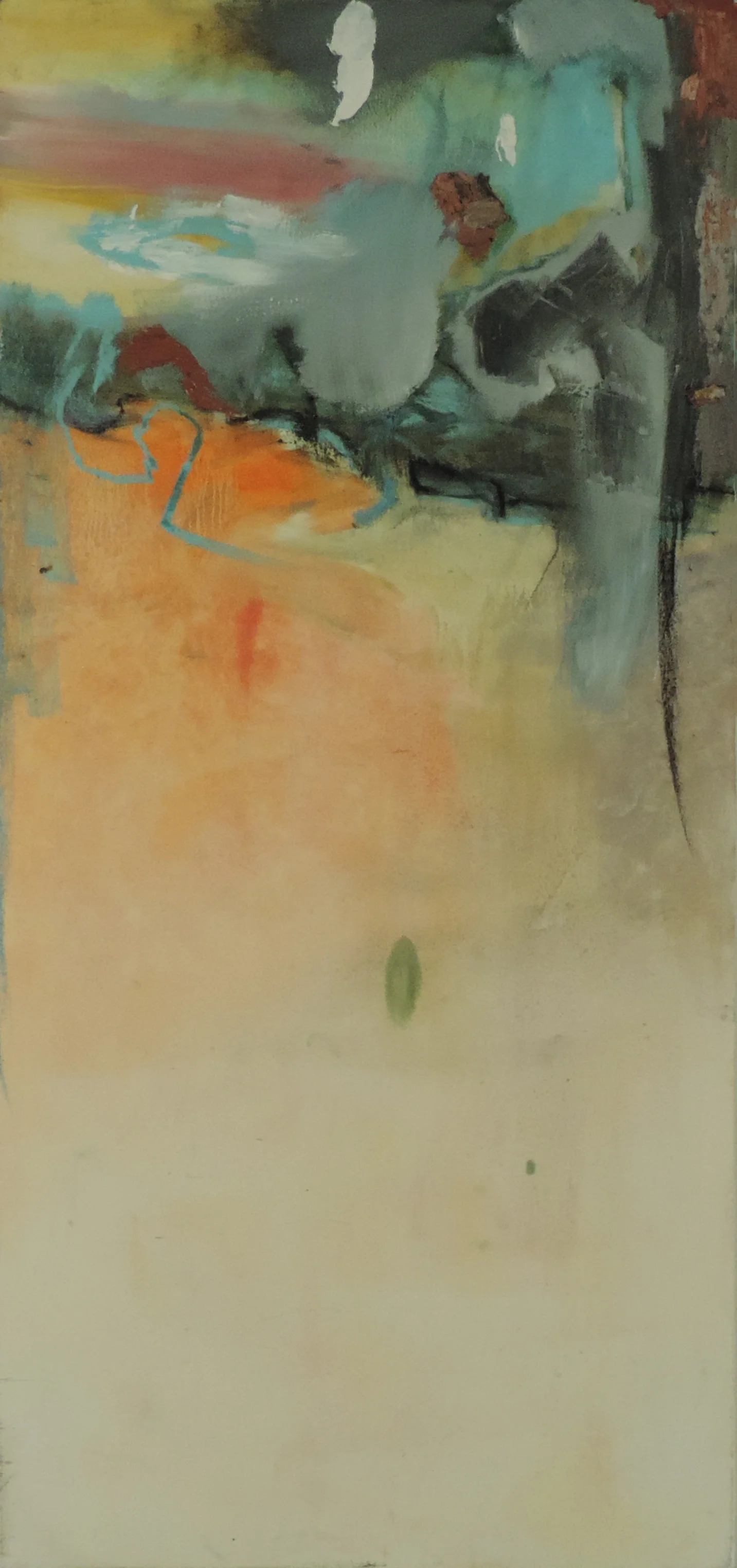 Flying Saucer/Little Pink Halfling? oil on canvas. 47 inches x 22 inches