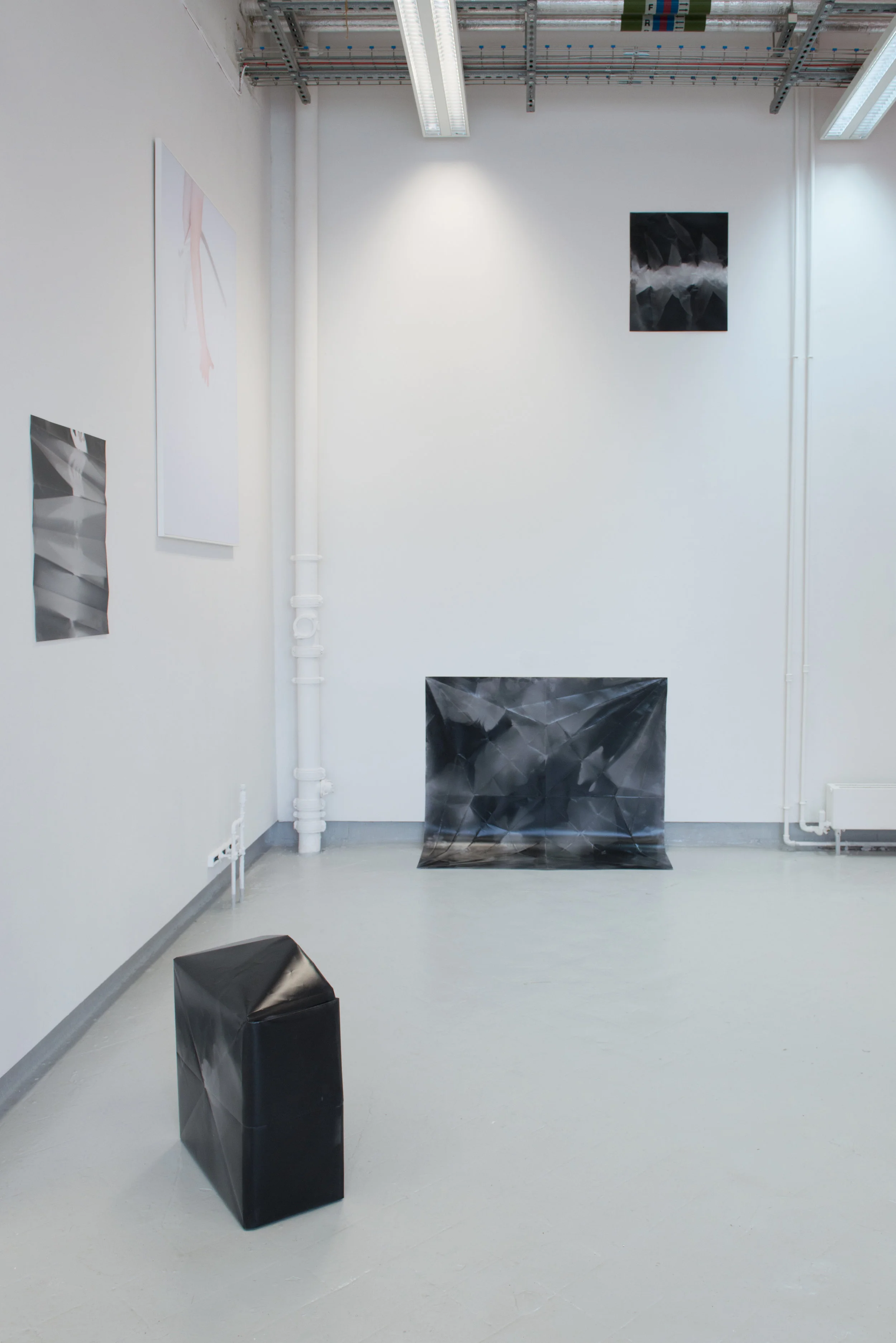 Installed at Chelsea College of Art Inkjet Print, Unique Silver Gelatin Prints and Print Object