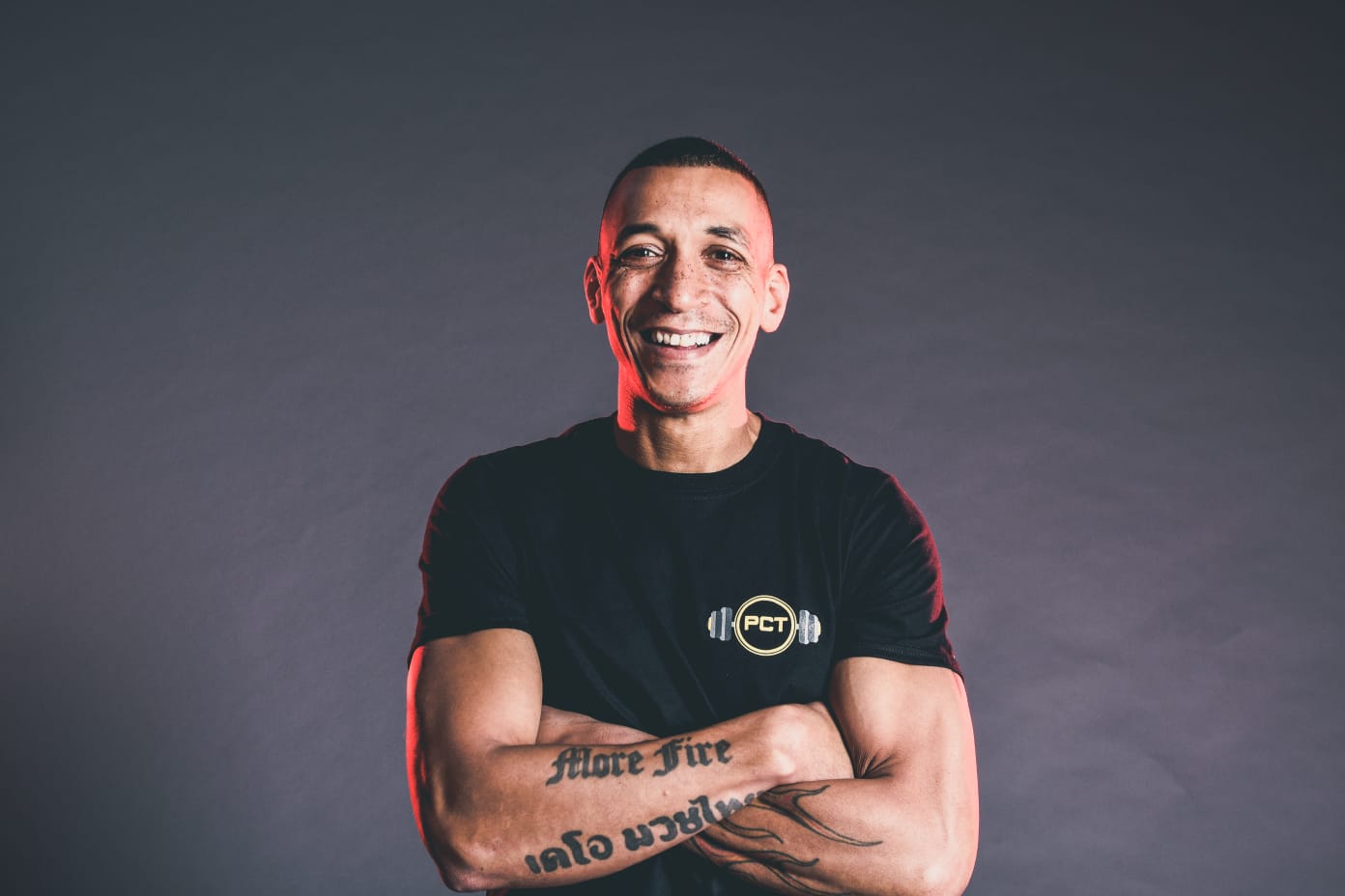 Personal Combat Training founder Paul Skybwoy Studholme. Paul is a highly experienced Muay Thai and kickboxing instructor, with a wealth of professional experience.