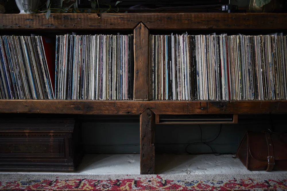 Reclaimed Wood Record Cabinet