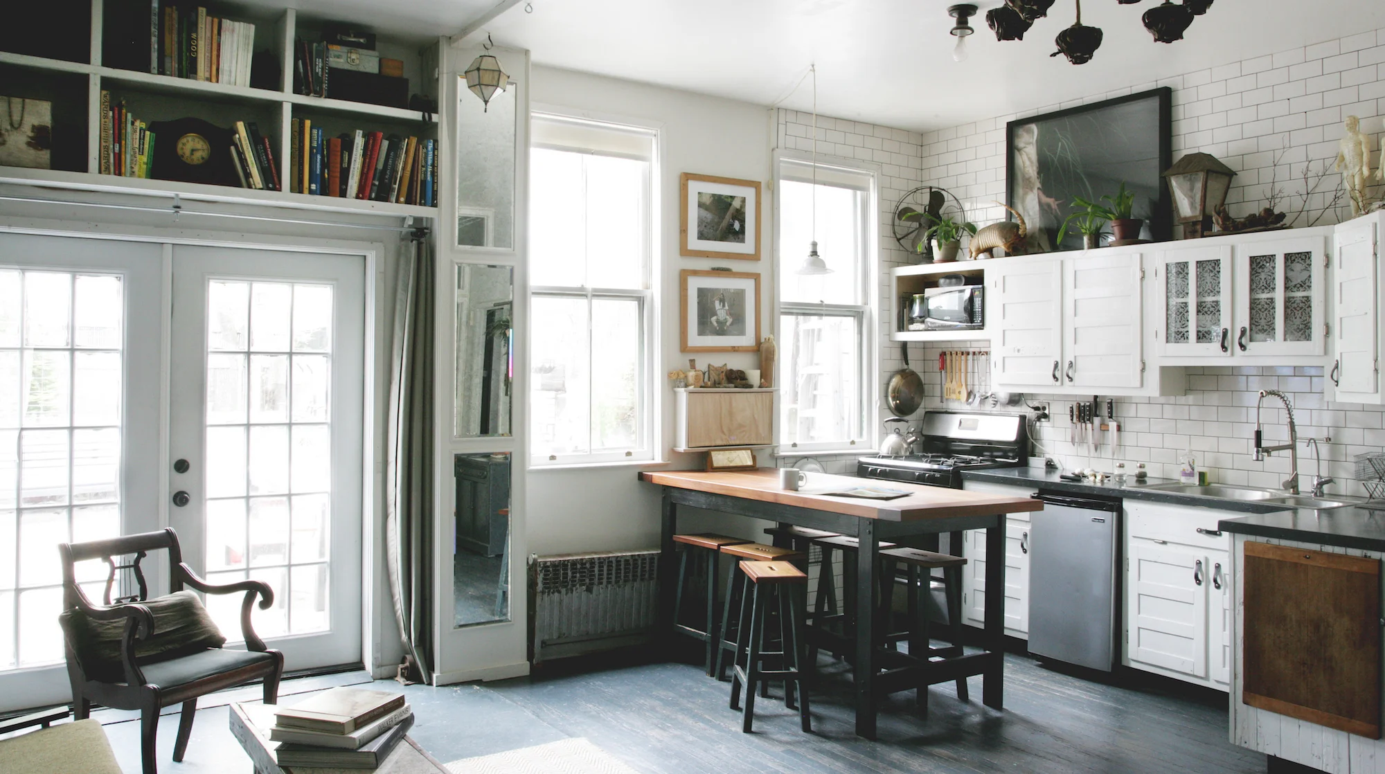 Custom Interior, Dining Table & Cabinets