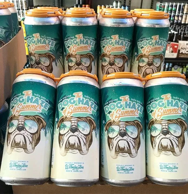 Reintroducing @billsbrewingco Dog Haze of Summer. Available at your local Market. It&rsquo;s funny because haze sounds like days. And this beer isn&rsquo;t filtered. Thanks for coming to our @ted talk. 
#craftbeer #wilmington #wilmingtonnc #wilmingto