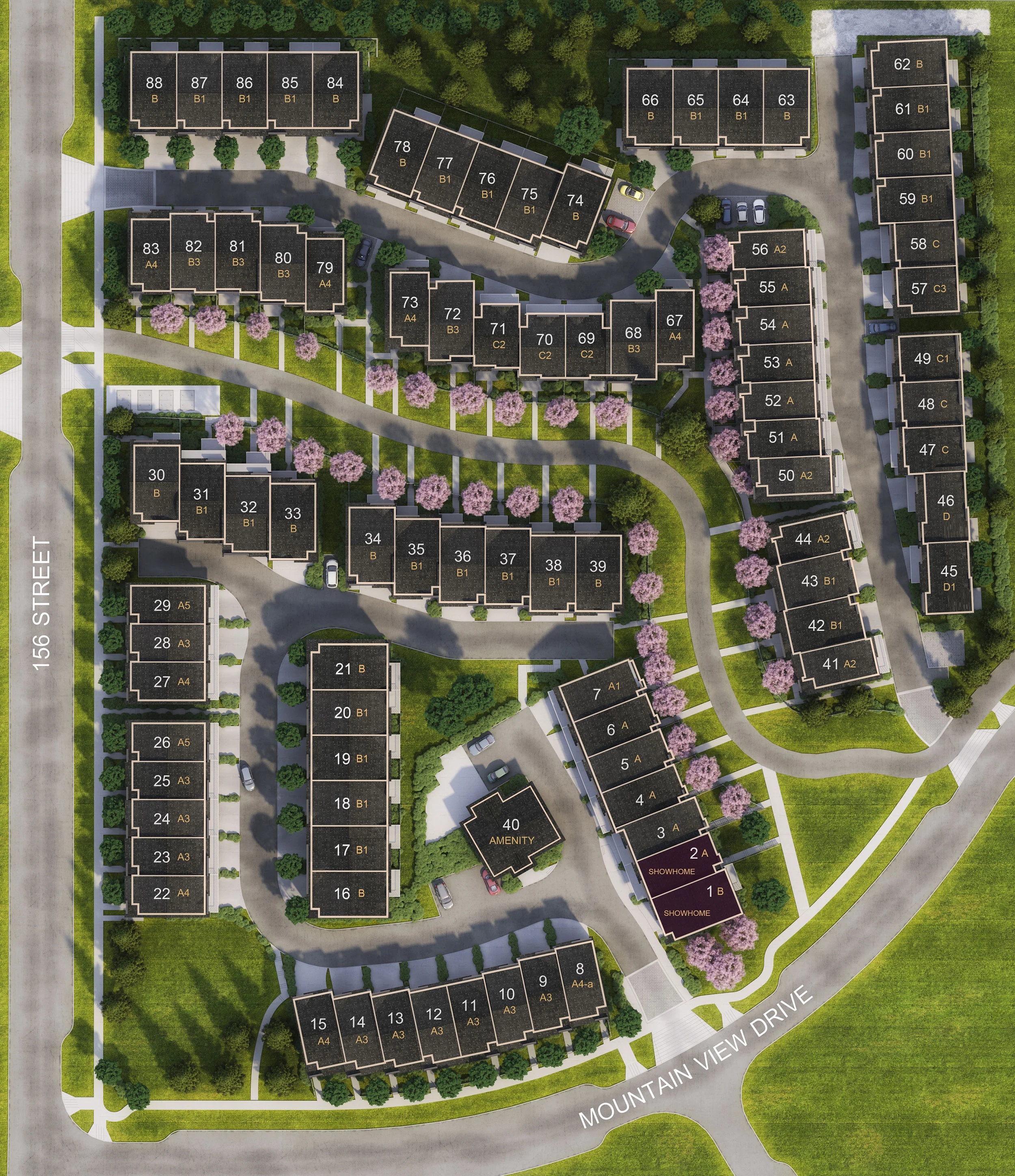Imperial Townhomes Site Plan, South Surrey, Grandview Heights, Mountain View Drive