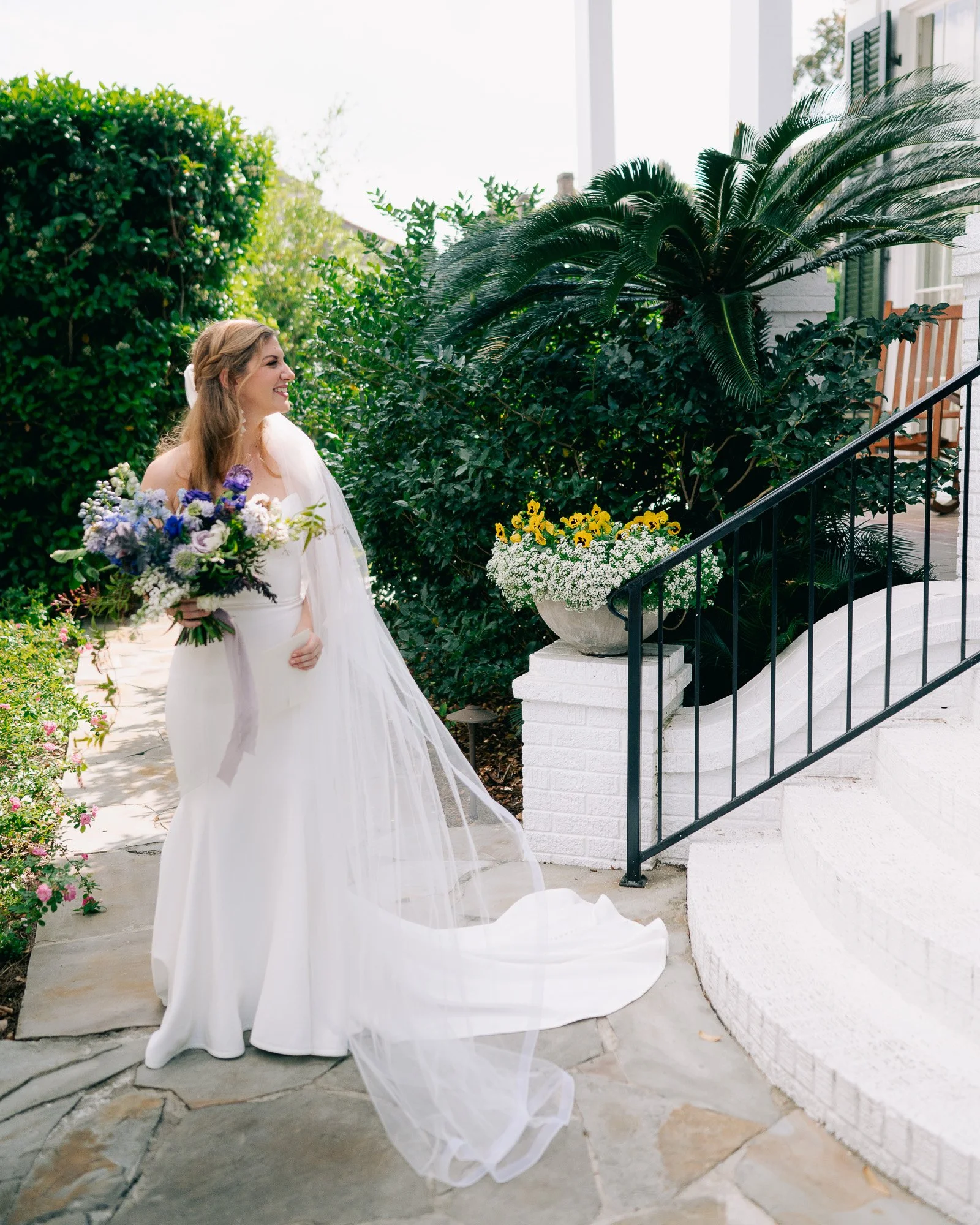 bride and groom's first look at the mazant