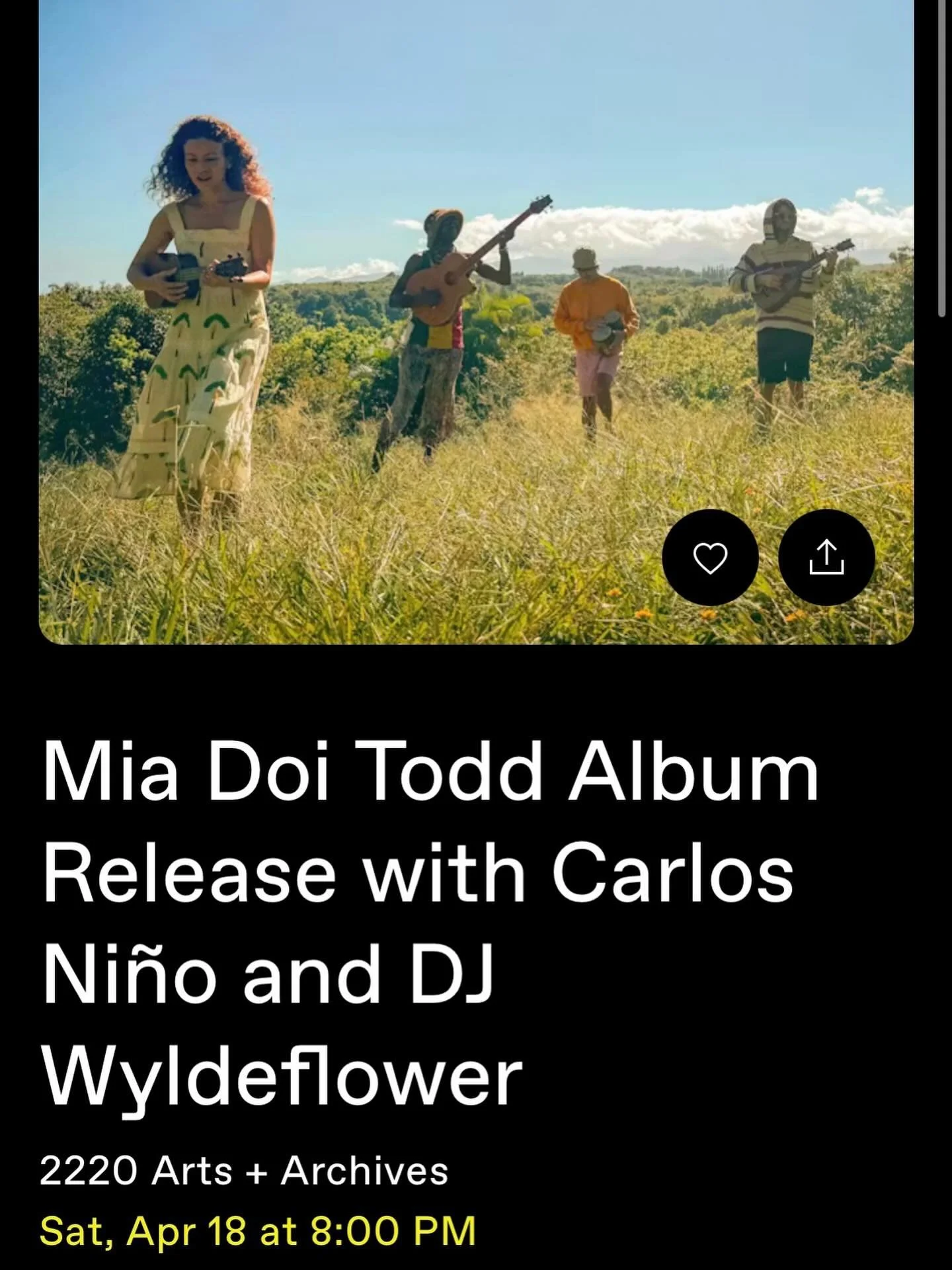 Mia is having a record release show and party tomorrow.  I hope you can come!

Saturday April 18, 8pm
2220 Arts + Archives
2220 Beverly Blvd, Los Angeles, CA 90057

Mia Doi Todd &ldquo;HUMAN EXPERIENCE&rdquo; out now!! Recorded in 5 days at Mia&rsquo