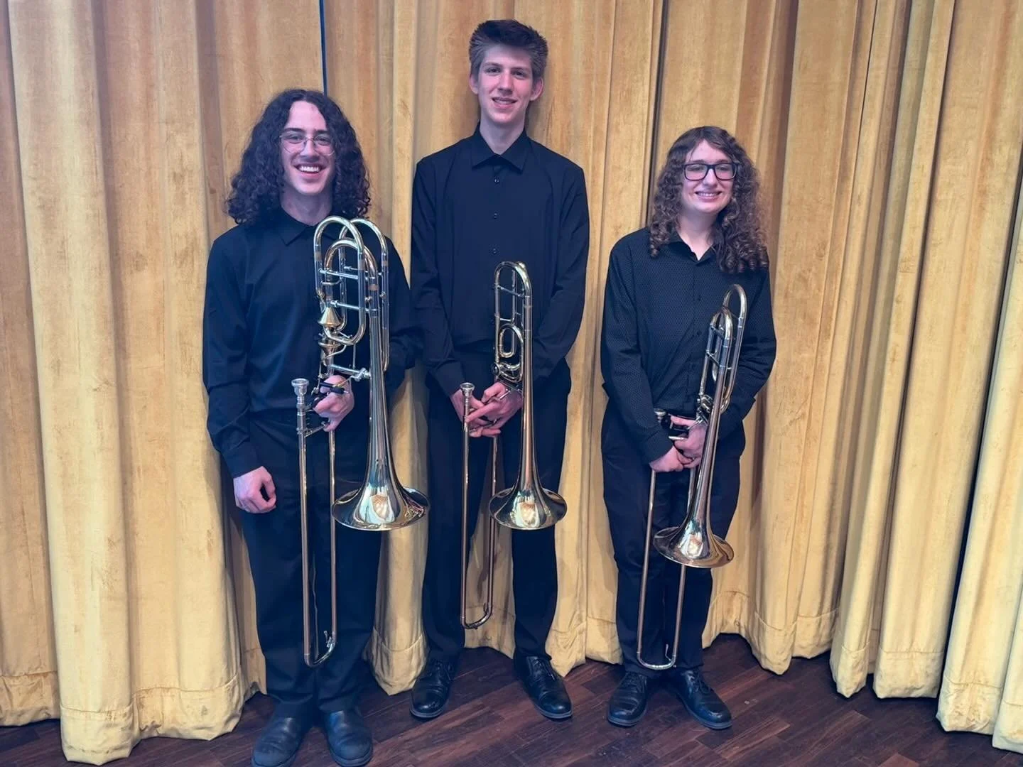 The @mruconservatory trombone trio performed brilliantly on their final recital today. I&rsquo;m incredibly proud of the work these three have done, and I can&rsquo;t wait to see what they do next! They&rsquo;ll be performing again at Slide Into Spri