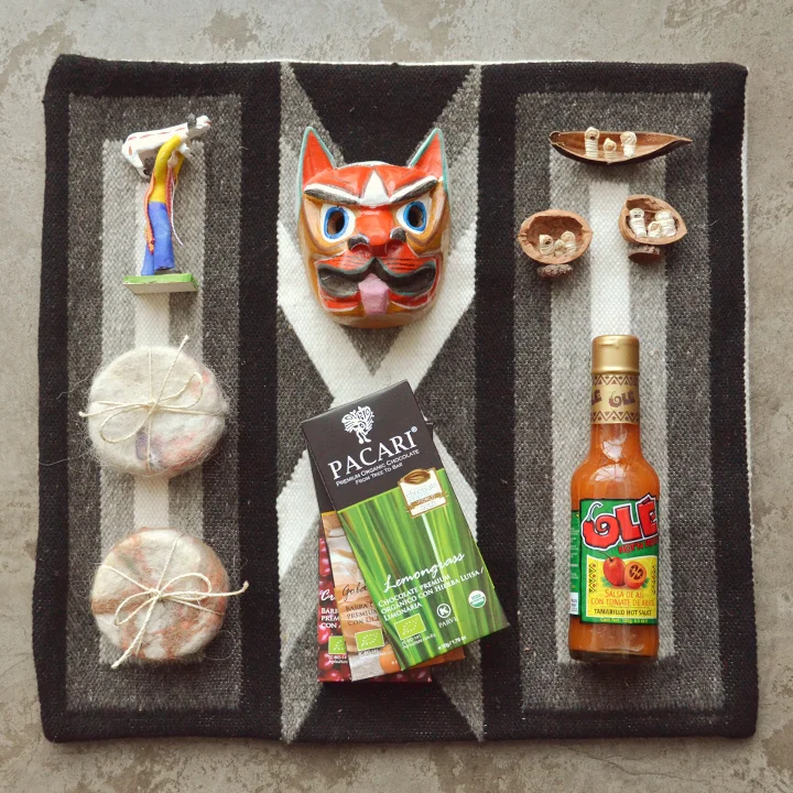 Ecuadorian carvings and alpaca soap
