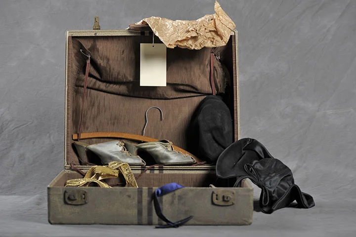 Anna's case contained several hats, and an incredible pair of shoes.