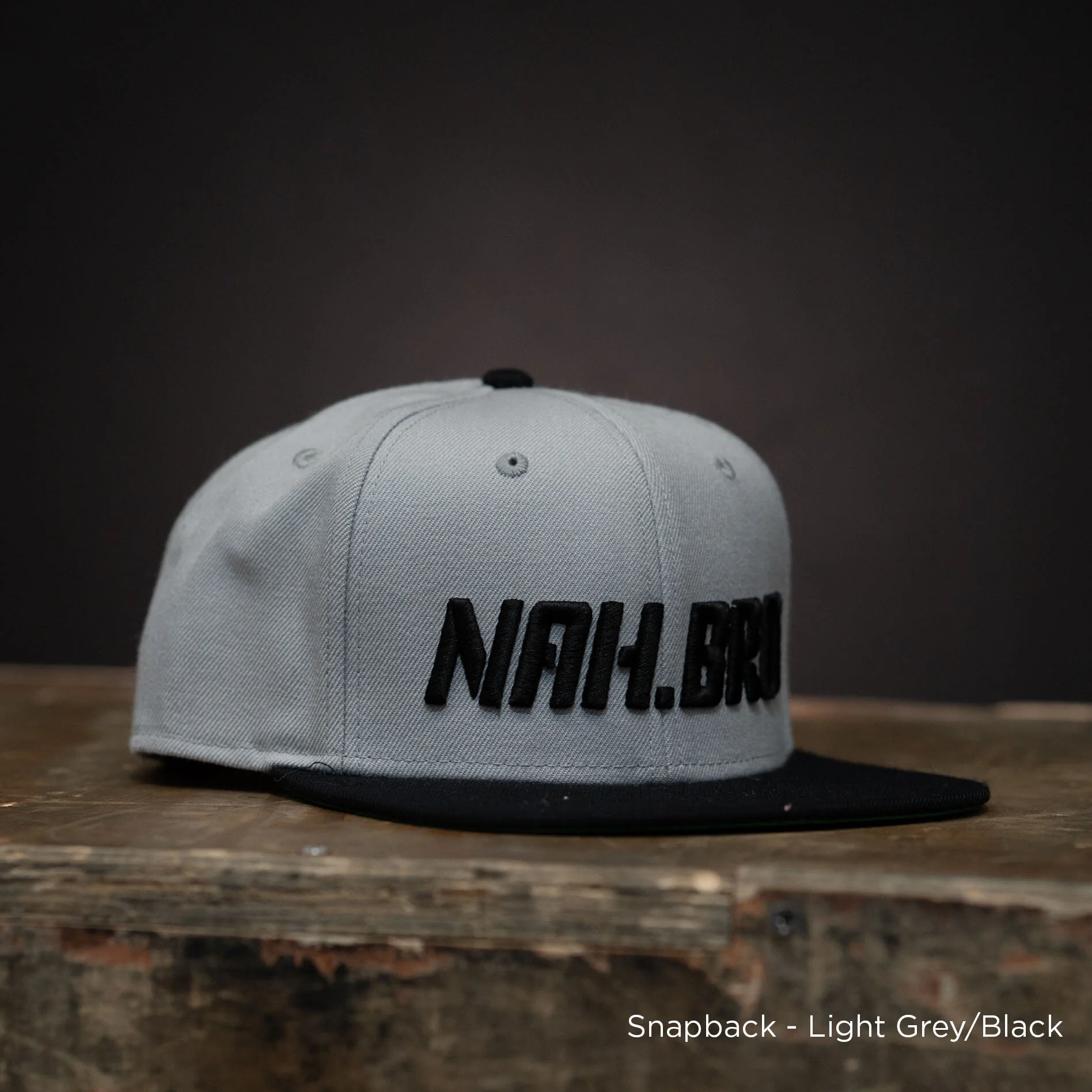 Snapback Cap-Light Grey _Black.jpg
