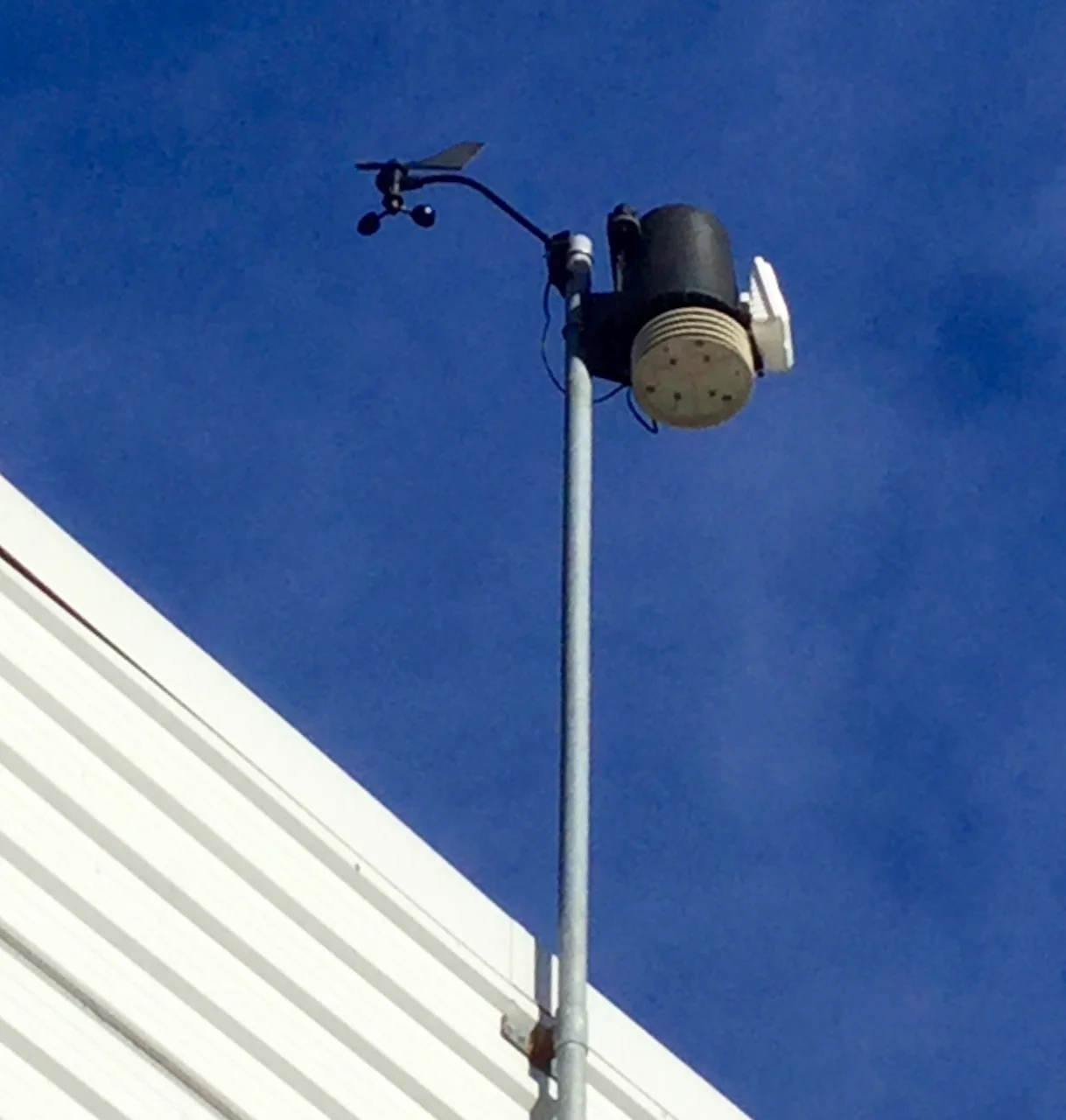 The weather station at James Bay Community School. Photo by Robert Hawkes.