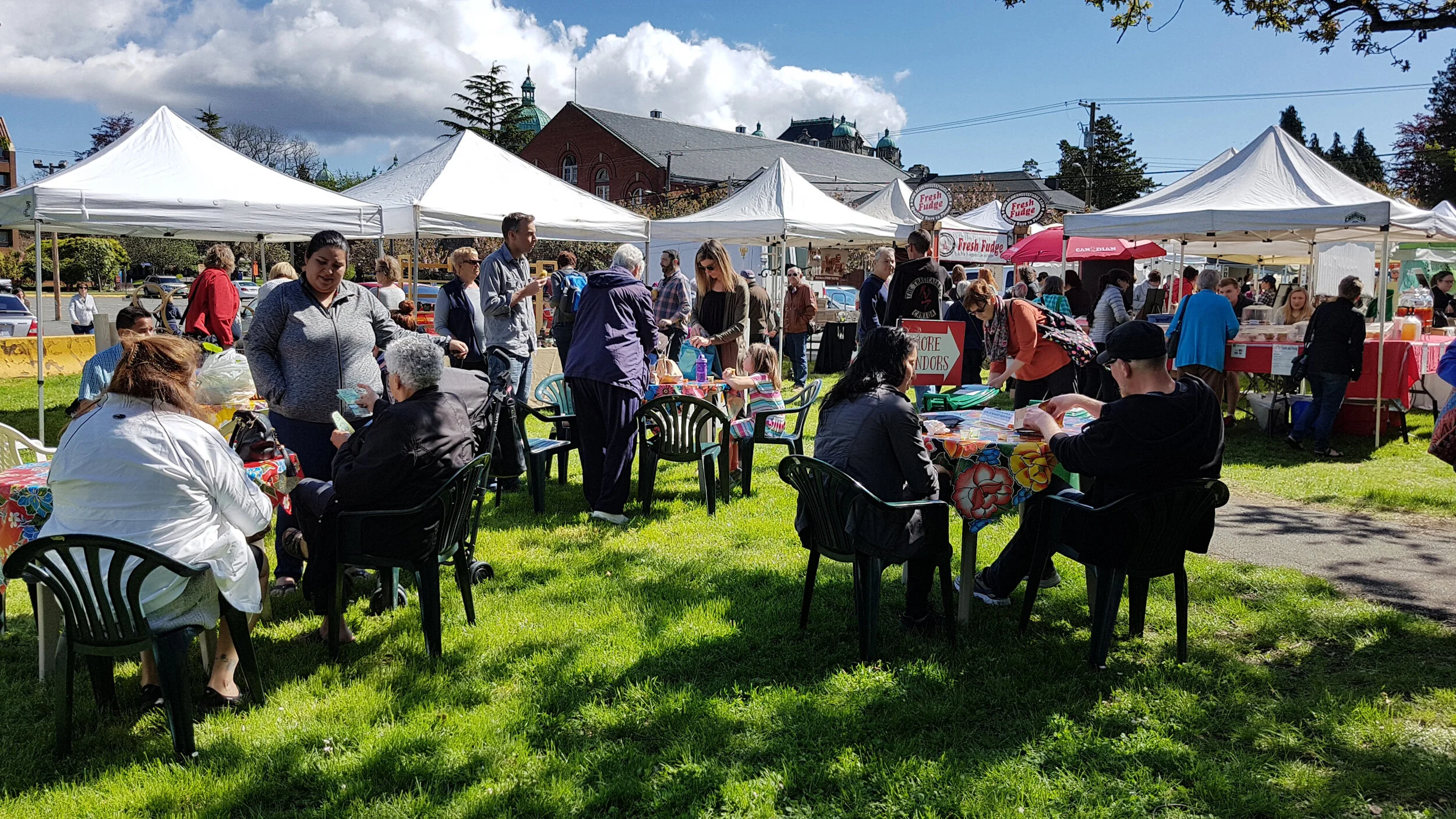 James Bay Market fundraising for James Bay Community Project new playground surface. Photo by Kate King.