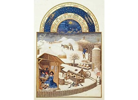 134. The Book of Hours of the Duke of Berry (February) - new arrival