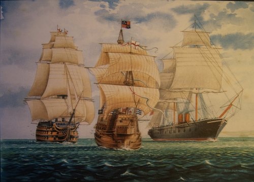 230. Three Ships (The Victory, The Mary Rose and the Warrior)