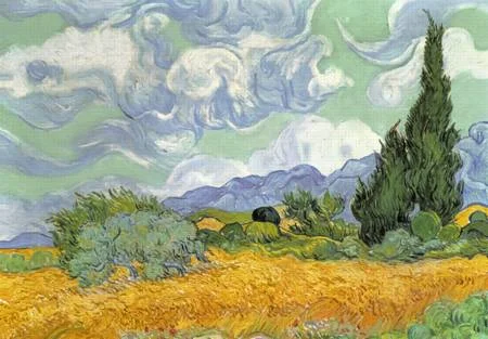 Wheat Field with Cypresses - 40 piece