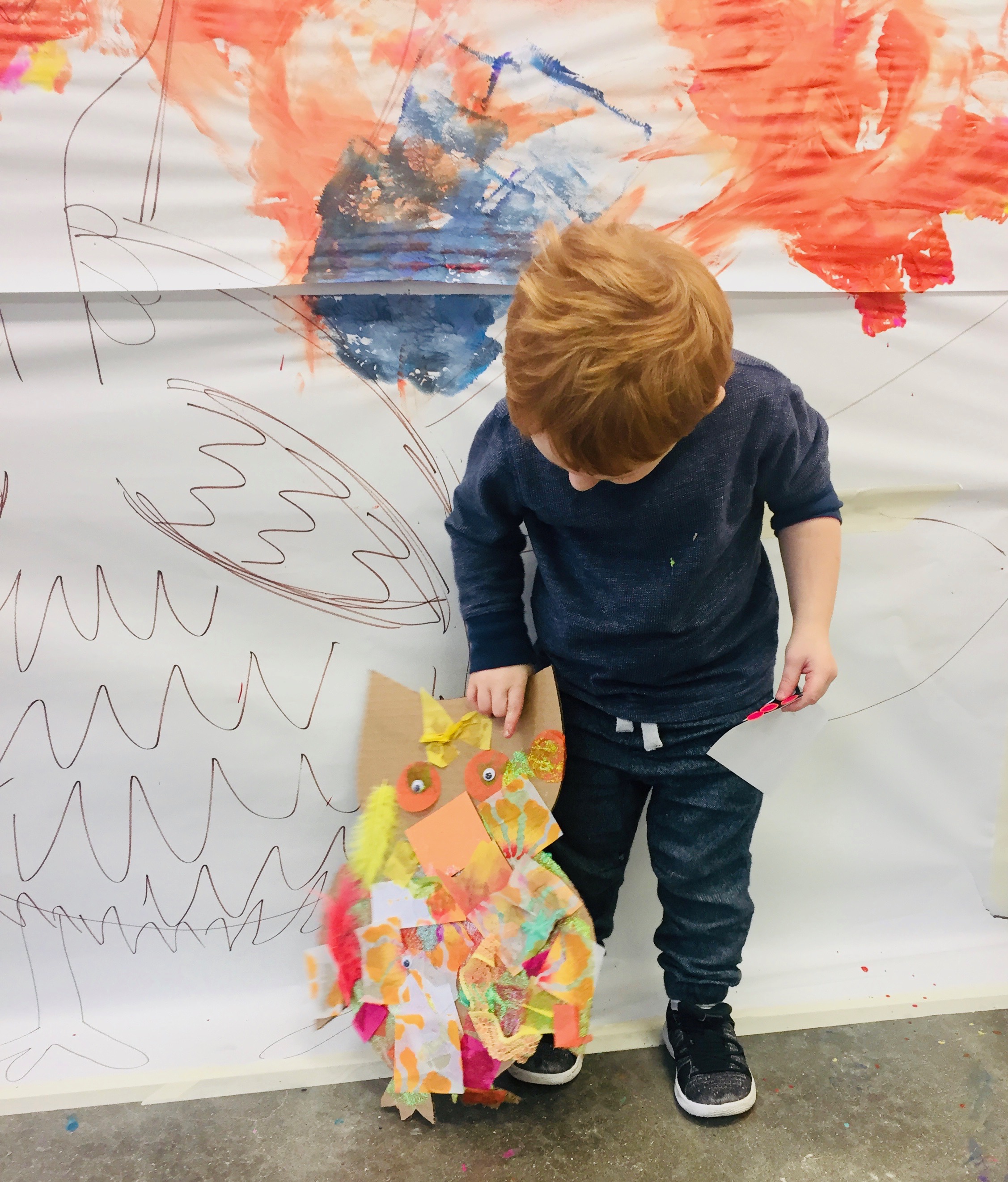 Proud artist with his owl!