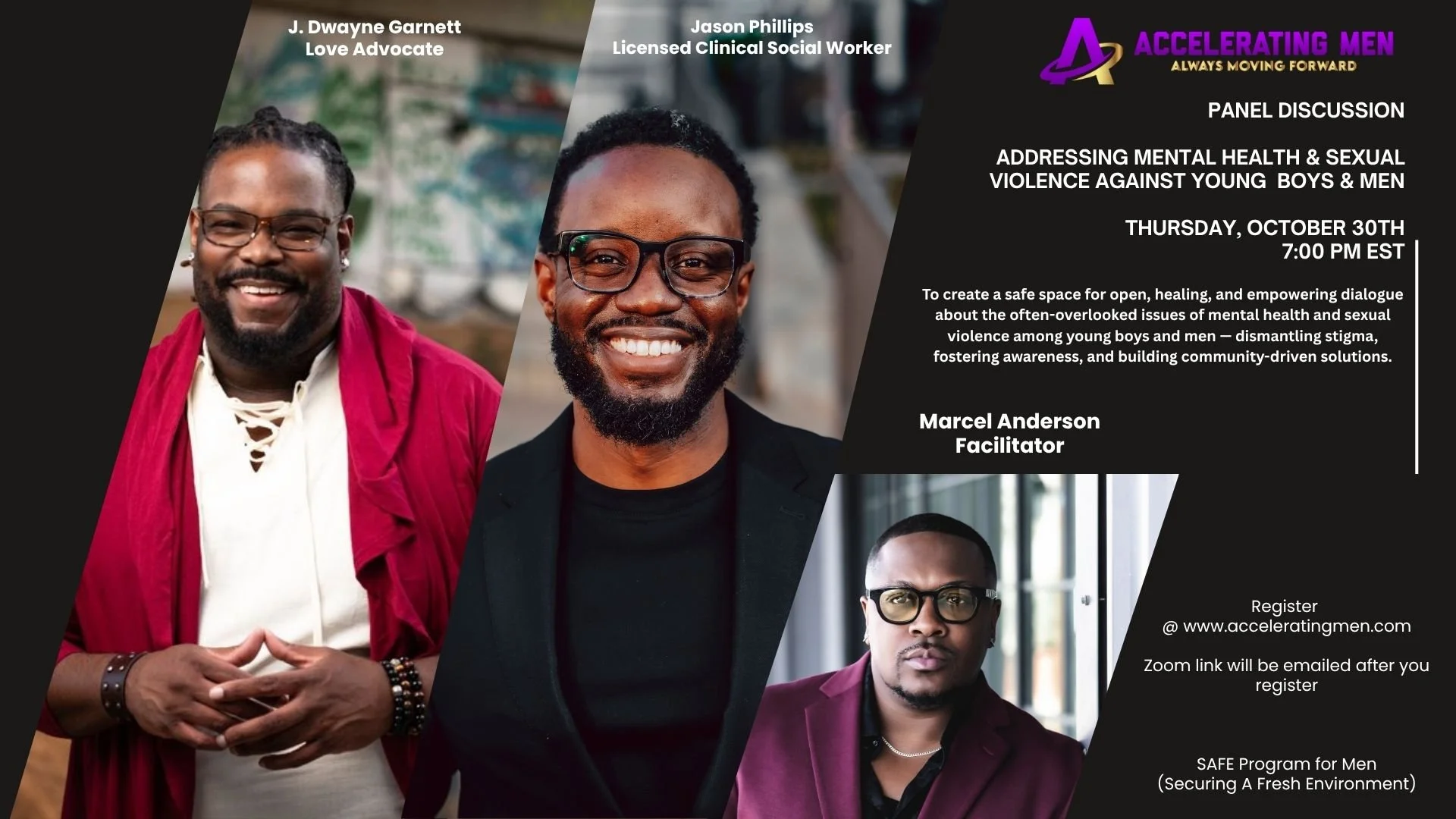 Accelerating Men: Addressing Mental Health & Sexual Violence Against Young Boys & Men