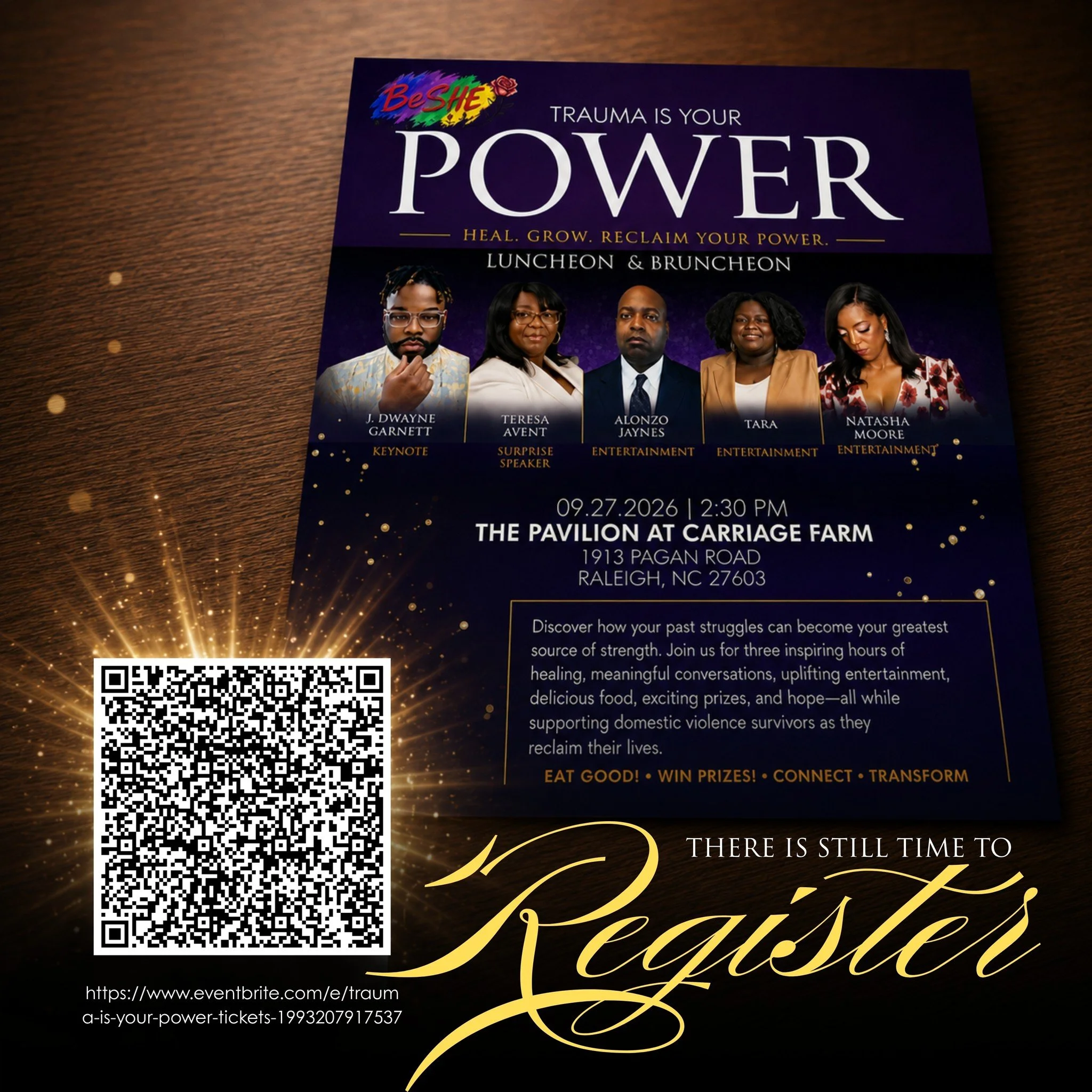 Trauma Is Your Power

There is still time to register for Trauma Is Your Power: Luncheon &amp; Bruncheon!

Love Is A Parable is honored to support BeSHE, Inc. and this powerful gathering centered on healing, growth, reclaiming power, and supporting s
