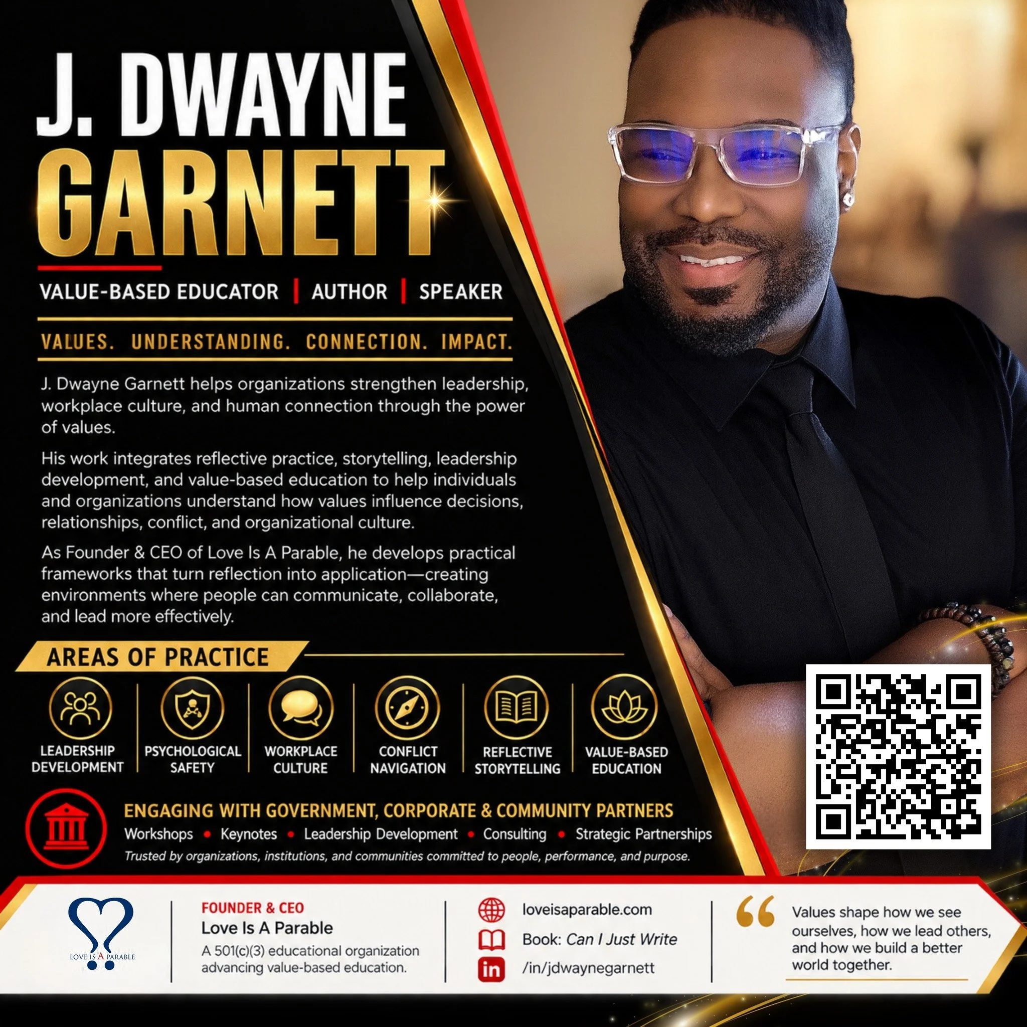 There are people who collect experiences, and then there are those who turn experience into something others can use.

J. Dwayne Garnett is an integrator of ideas, experiences, people, and purpose. As a writer, educator, community builder, and reflec