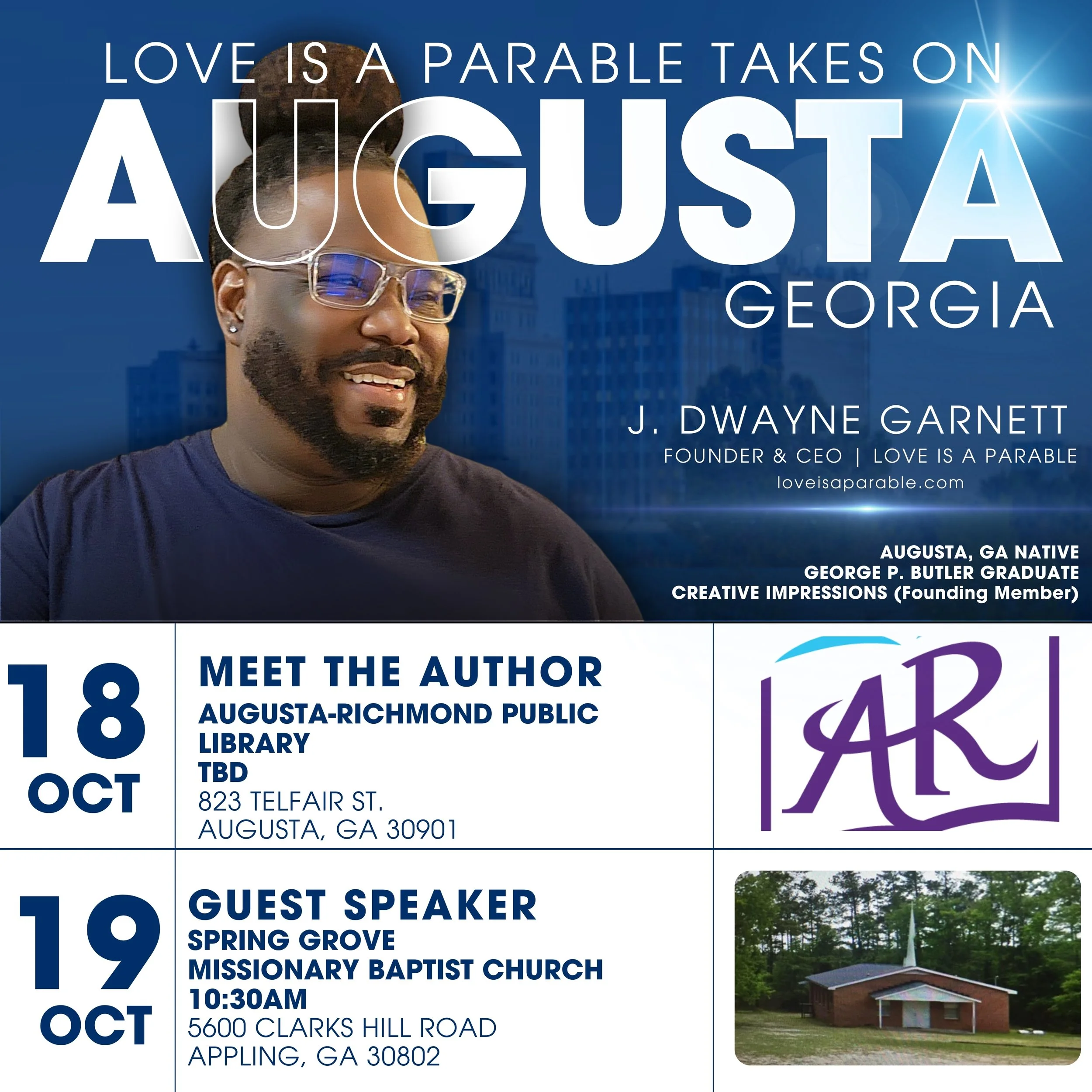 Augusta Love Rutledge Love Is A Parable takes on Augusta, Georgia — Love Is A Parable