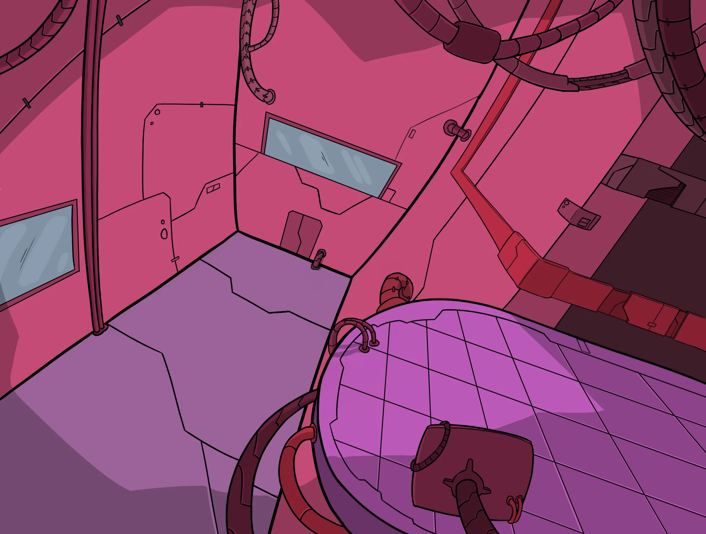 This was drawn to emulate the style of the TV show/comic book Invader Zim.