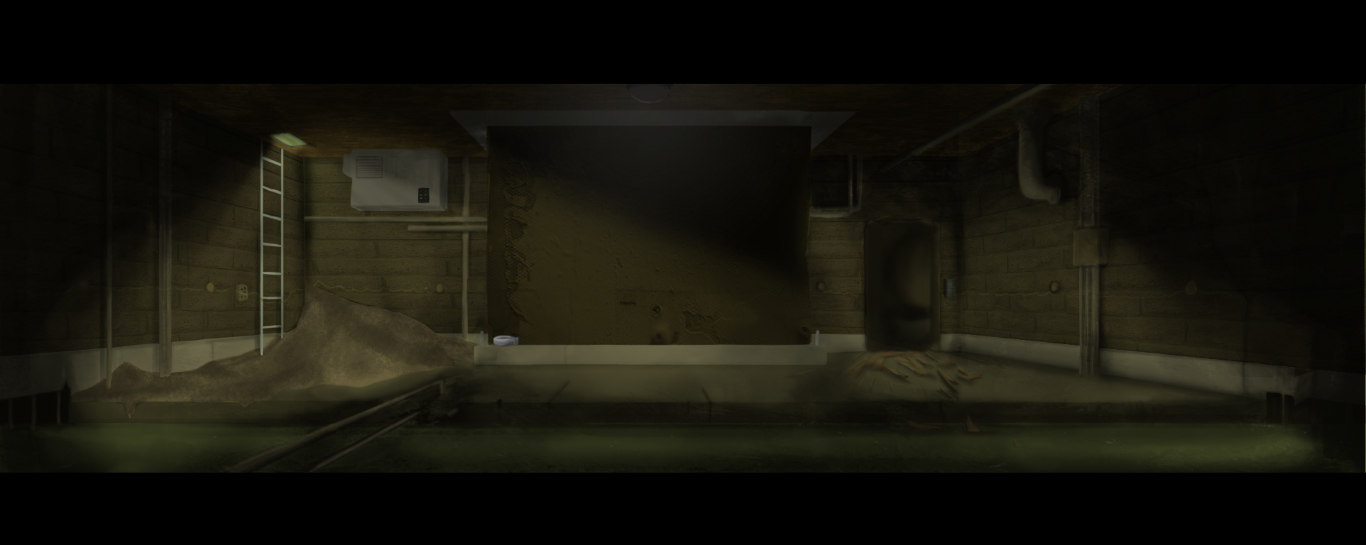 This is an environment from an indie point-and-click game I'm helping with called A Poison Green.