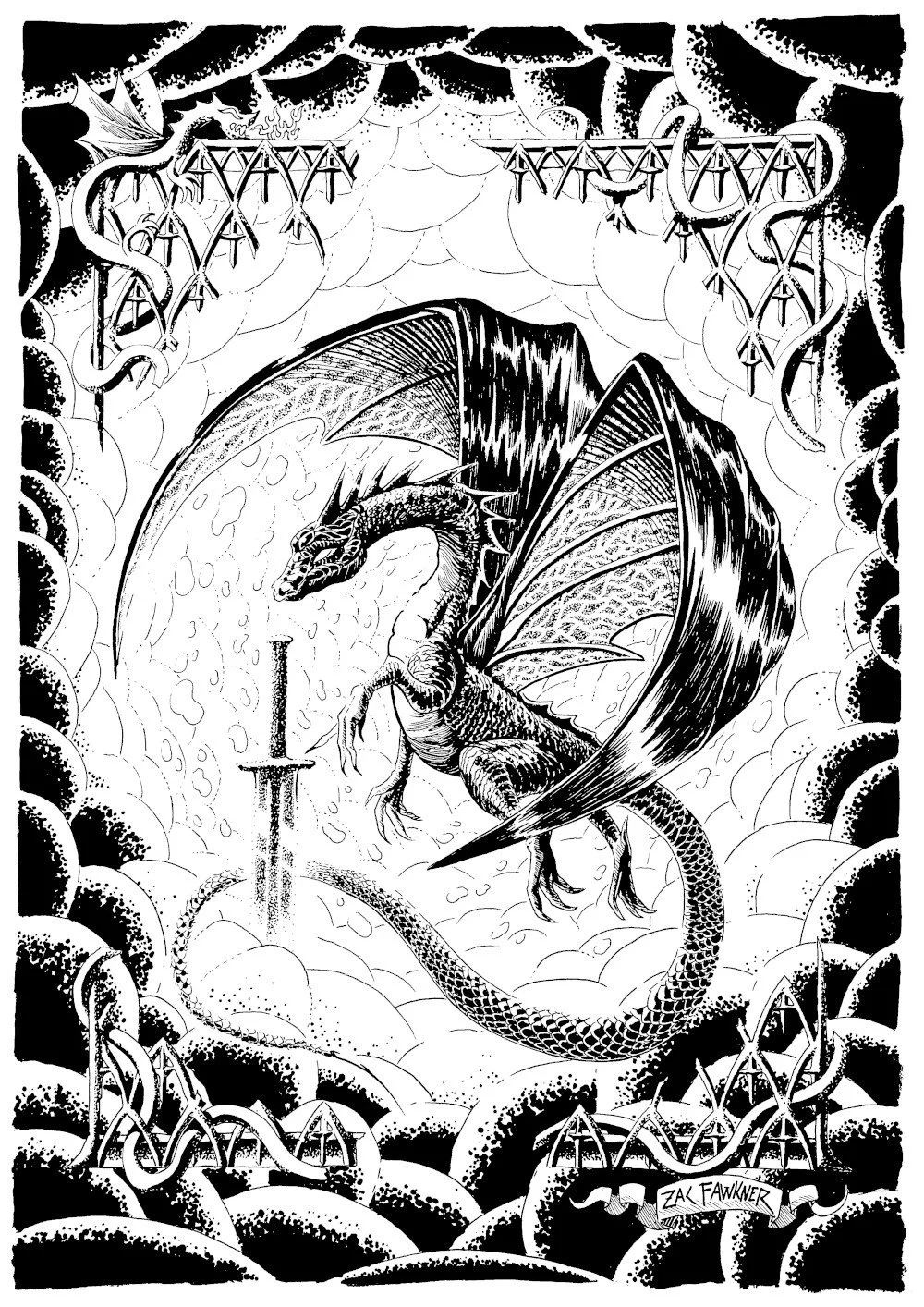 Cloud Dragon. Inks