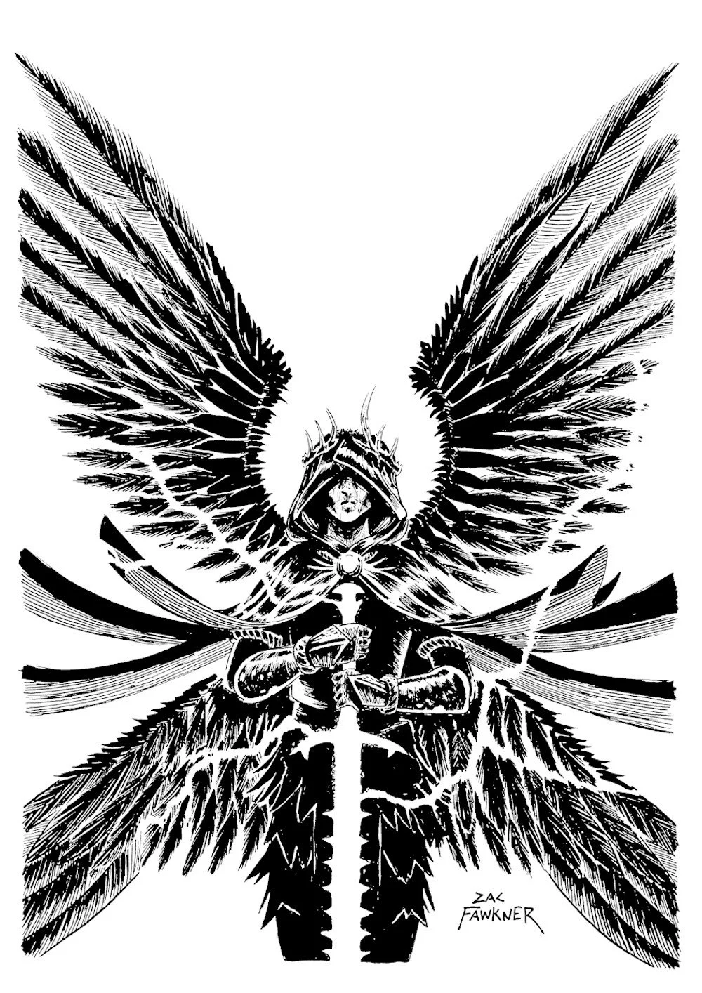 ominous Angel. Inks