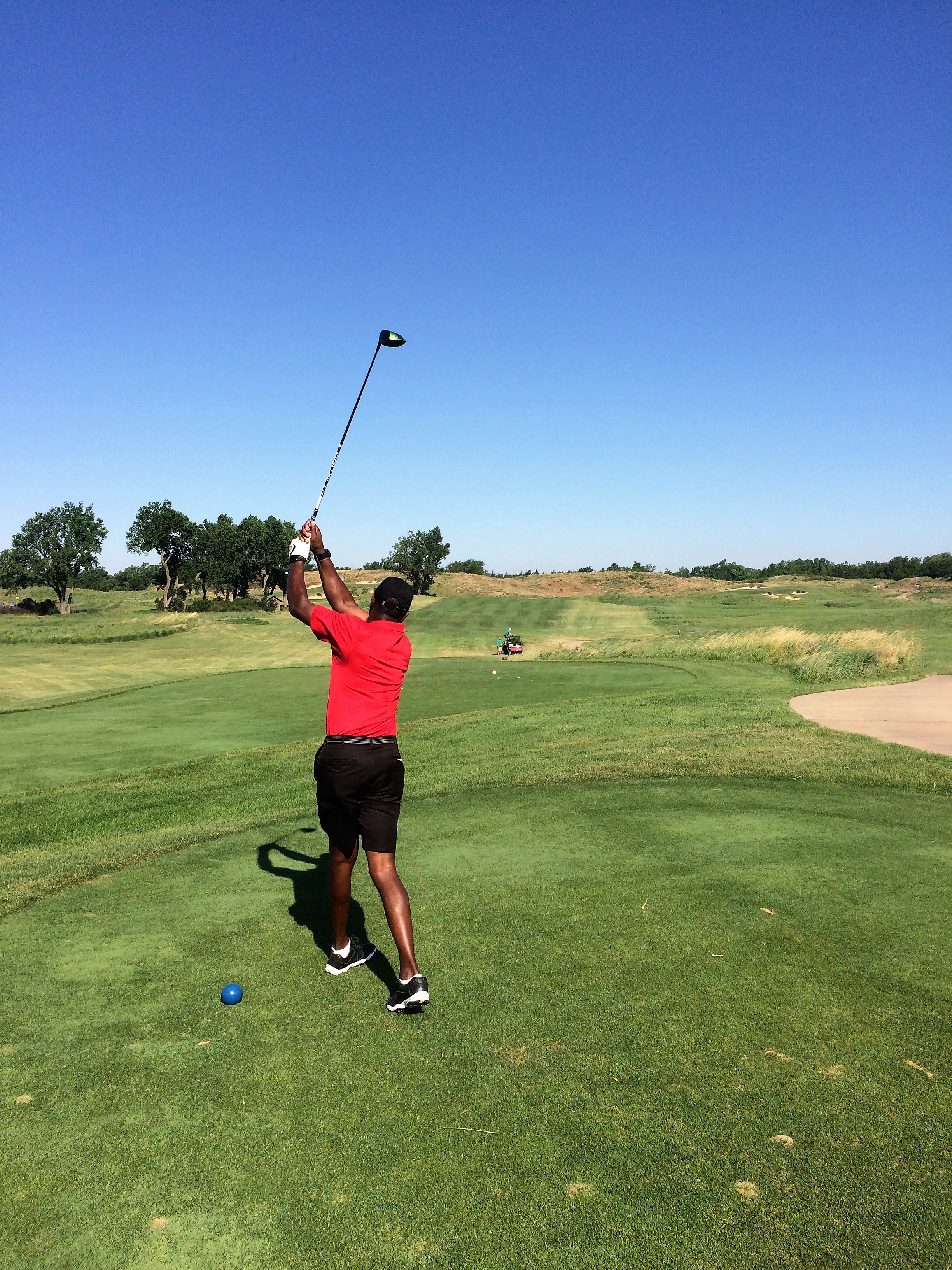 Tee shot on the 11th hole