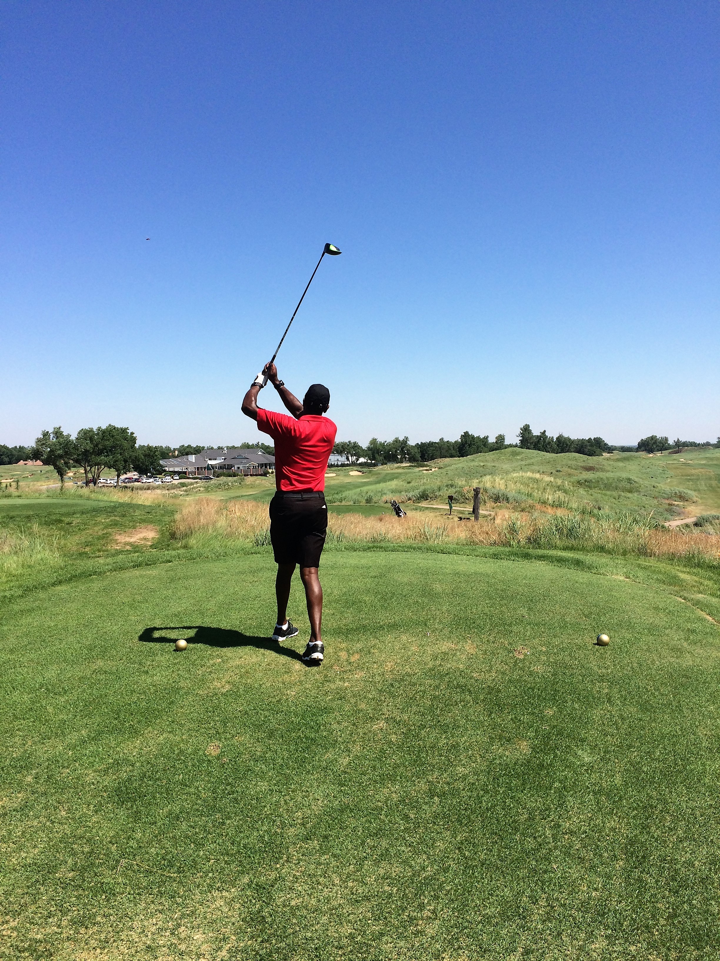 My drive on the 18th hole