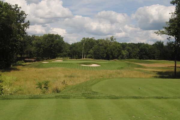 The Par 3 8th hole where I three putt for a bogey which was my best score on the last six holes of the front nine