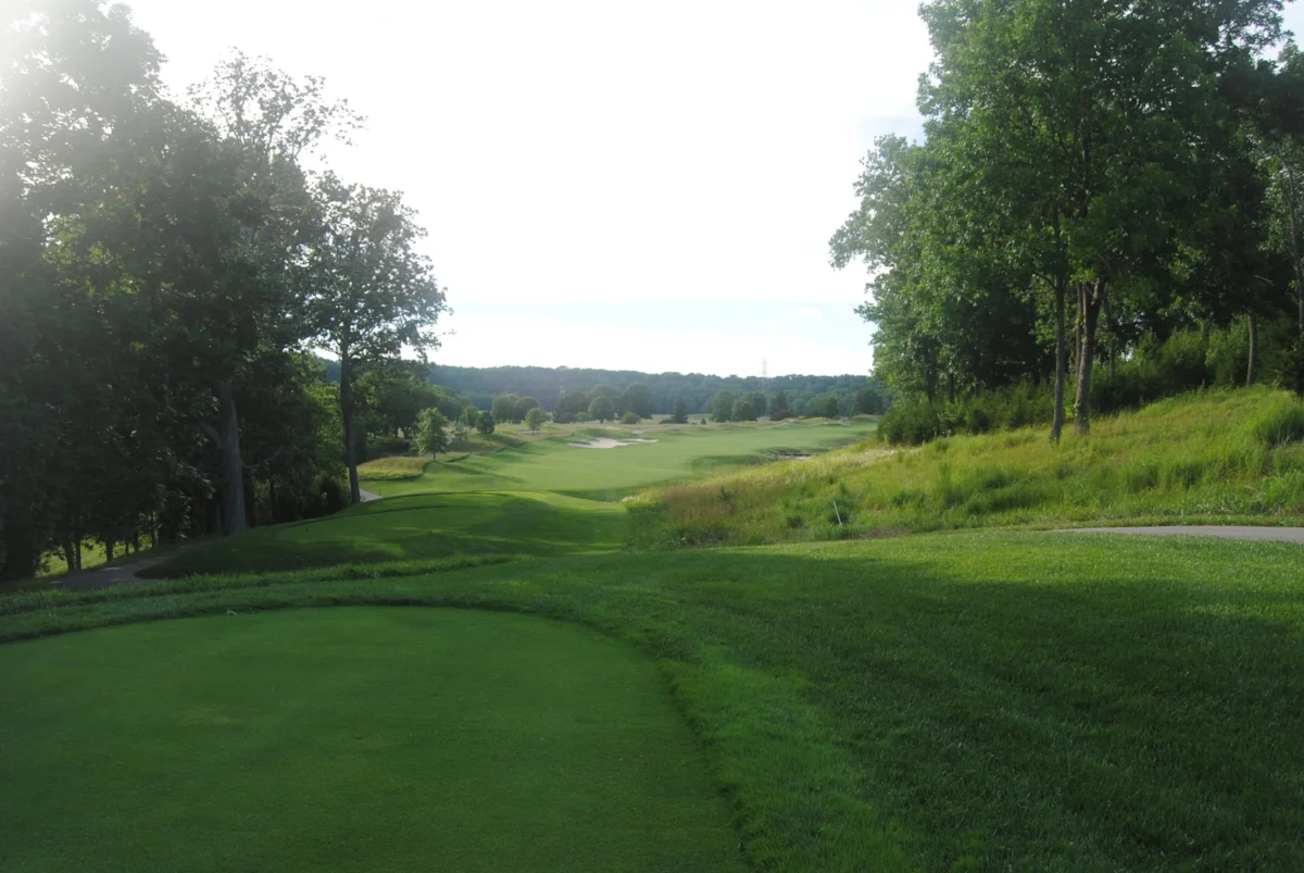 The Par 5 finishing hole at Valhalla