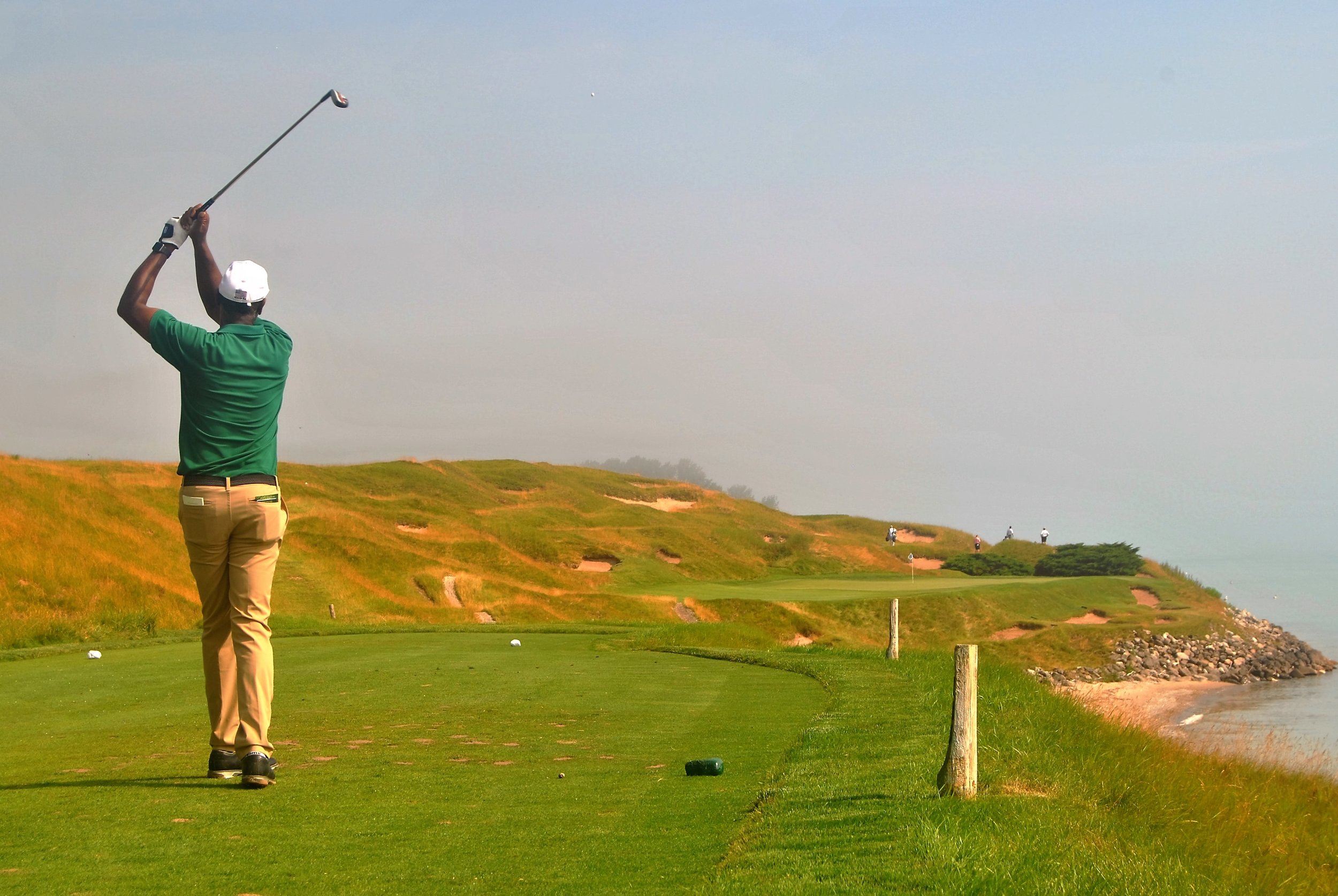 MY tee shot on the seventh hole