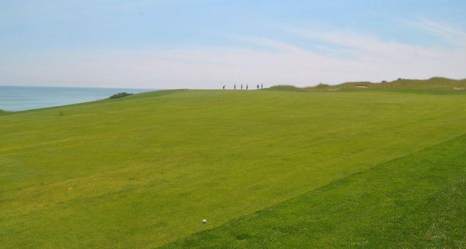The angle for my approach shot to the 16th green.