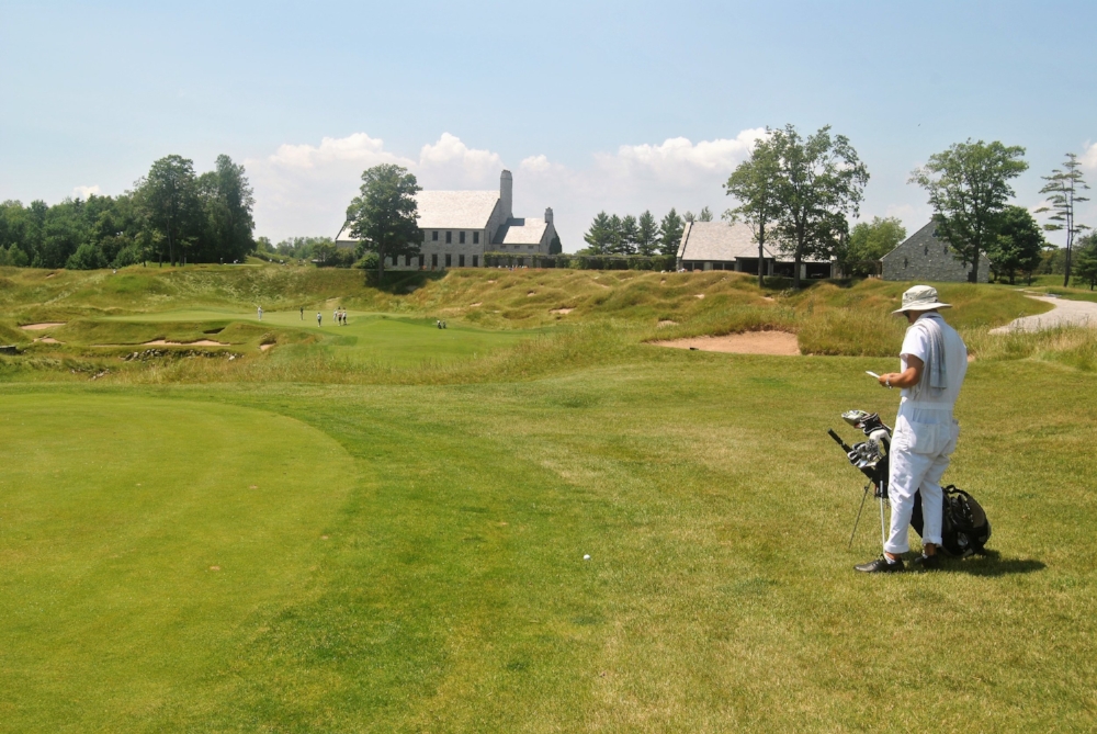 Very well positioned for my approach shot to the 18th green.