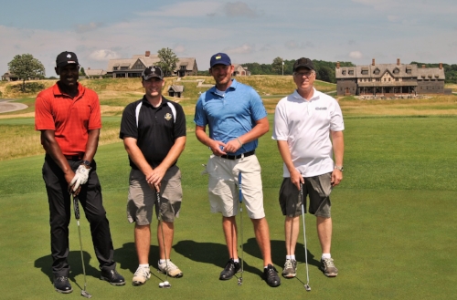 Me, Jerrod, Steve, and Rob after on round. We never took out those rain gloves.