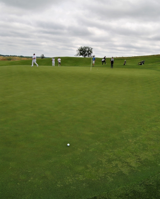 I three putted from here on 14 for a bogey.