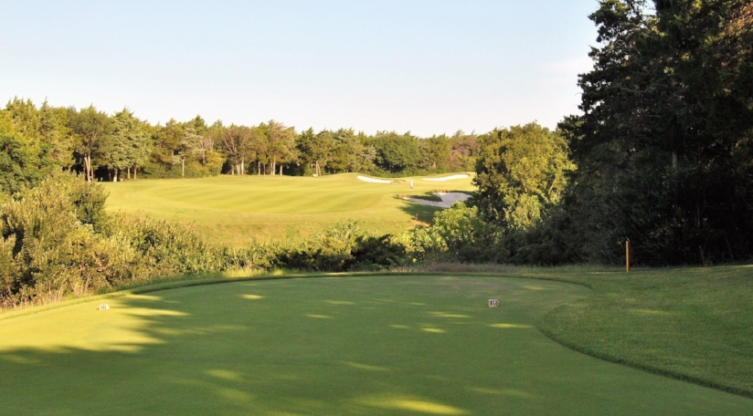 The second hole from the tee box.