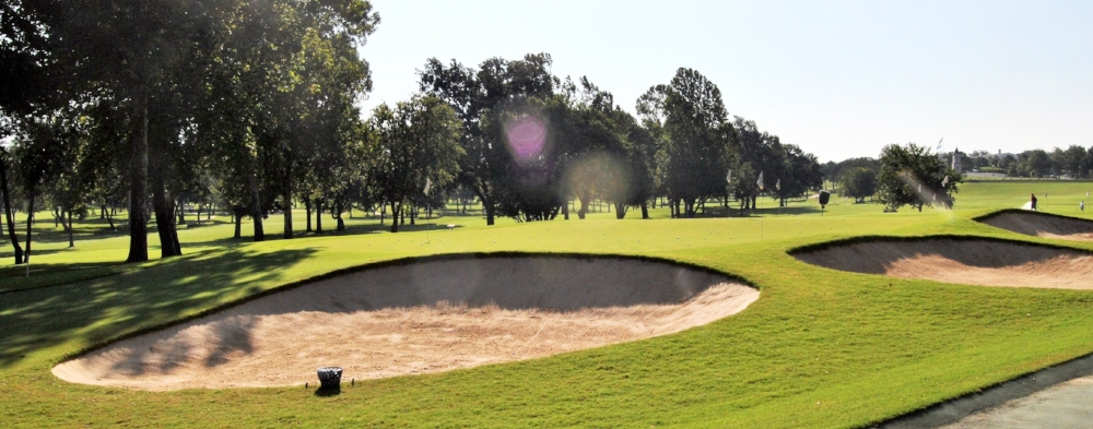 The bunkers in the short game practice area. A better sense of scale will be provided later.