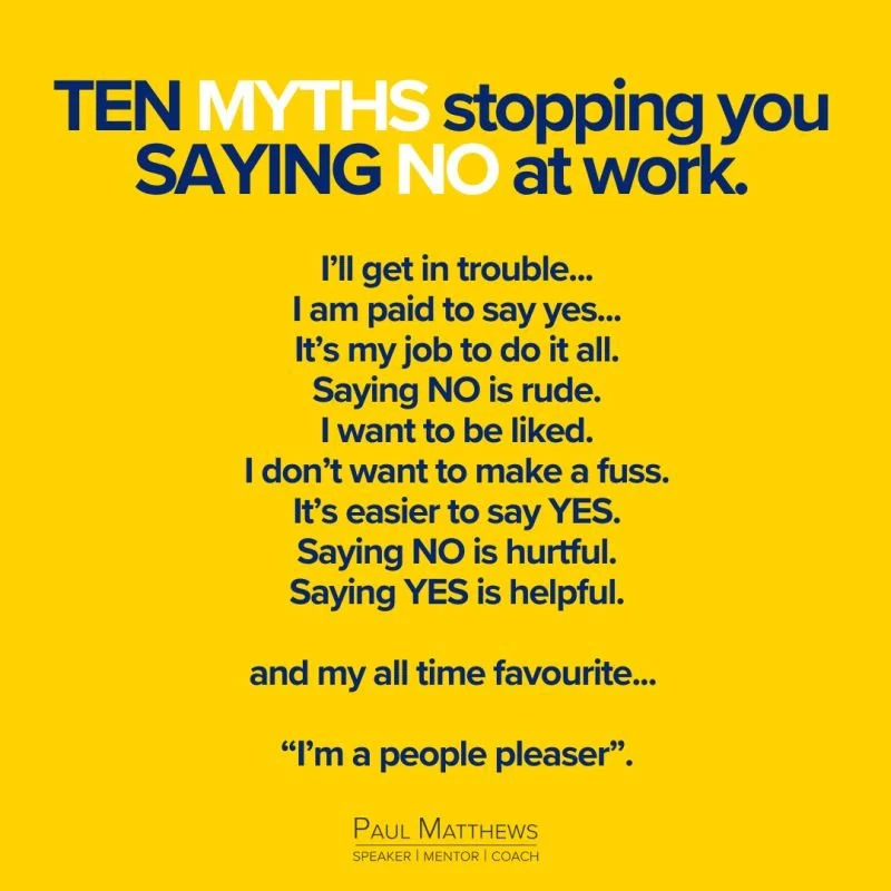 Say NO and get back in the fast lane