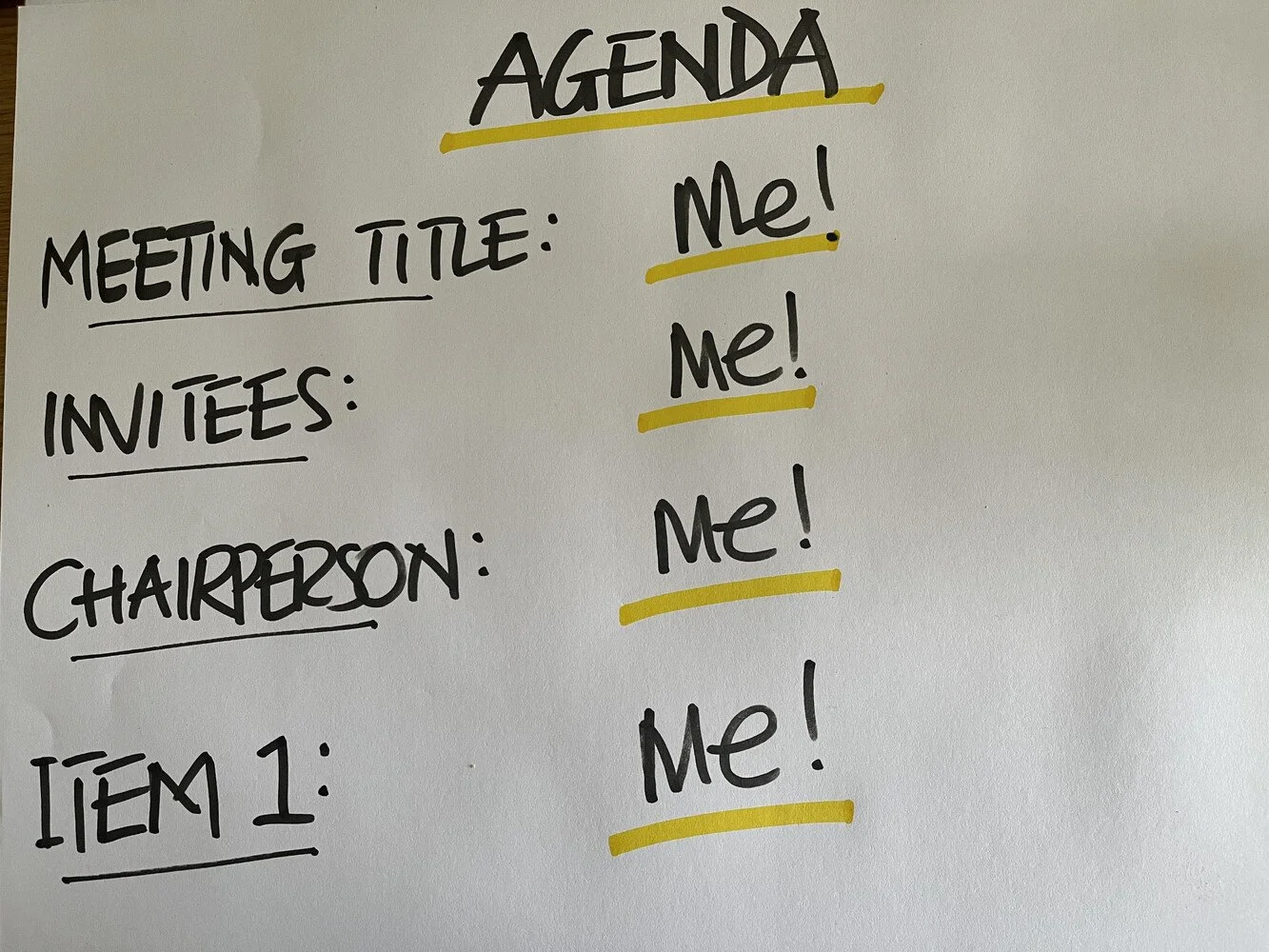 Have a meeting with yourself.  100% about you.