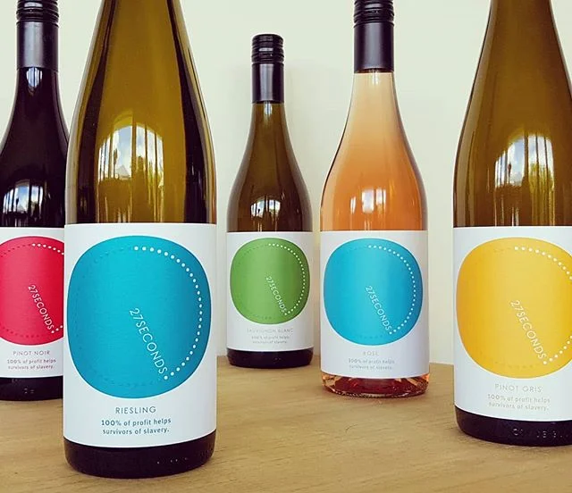 A closer look at the new @27secondswine labels...
.
We couldn't be happier with the result!
.
#27secondswine #wine #labels #new #branding #freedom #fightslavery