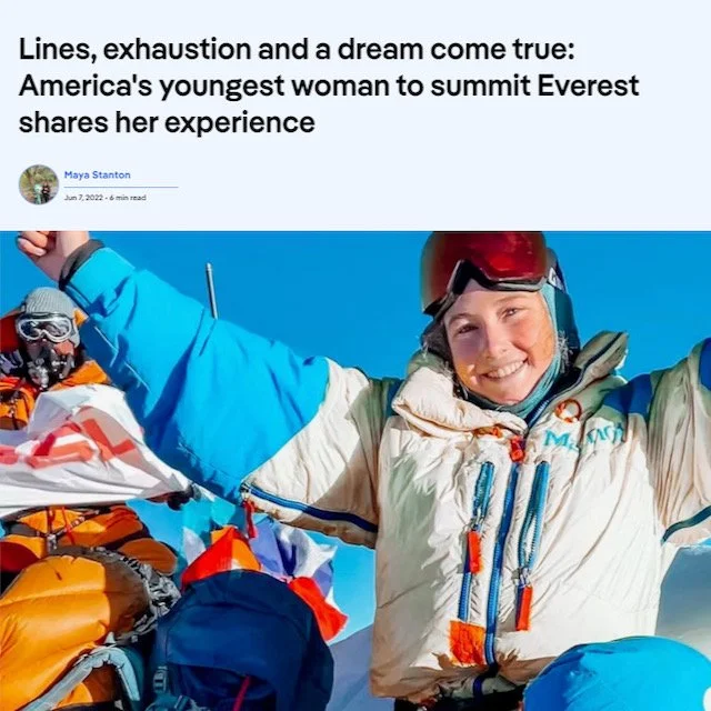 Lonely Planet: Lines, exhaustion and a dream come true: America's youngest woman to summit Everest shares her experience
