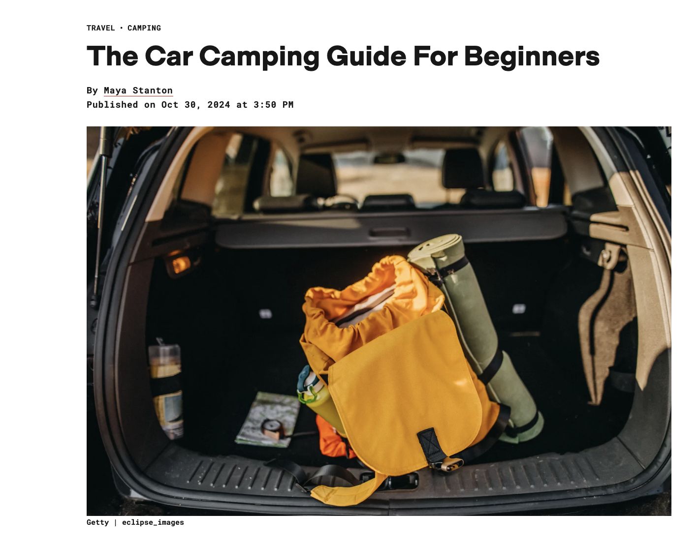 PS Car Camping Guide for Beginners