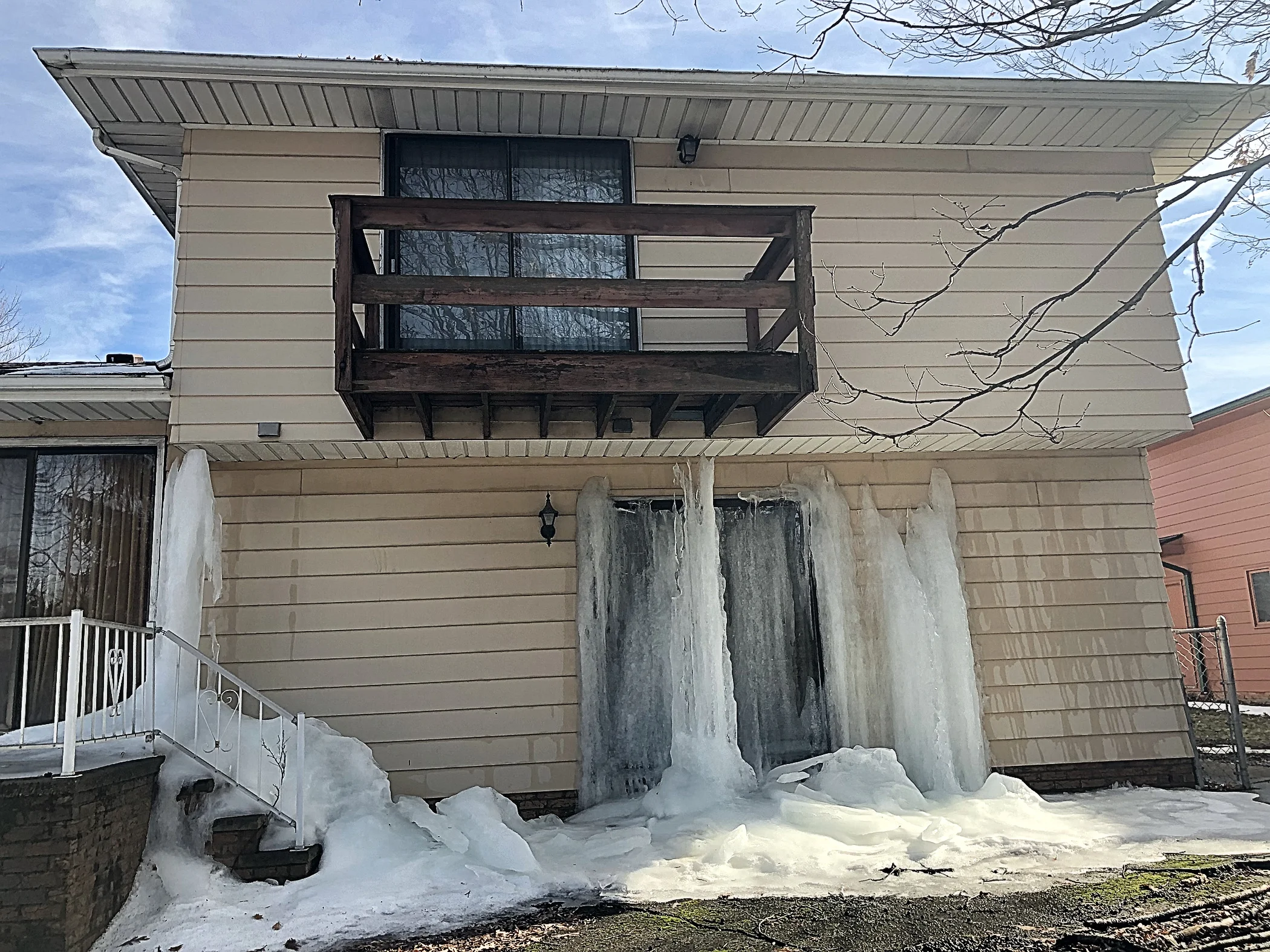 Rampant water intrusion ultimately sent the entire house into a deep freeze